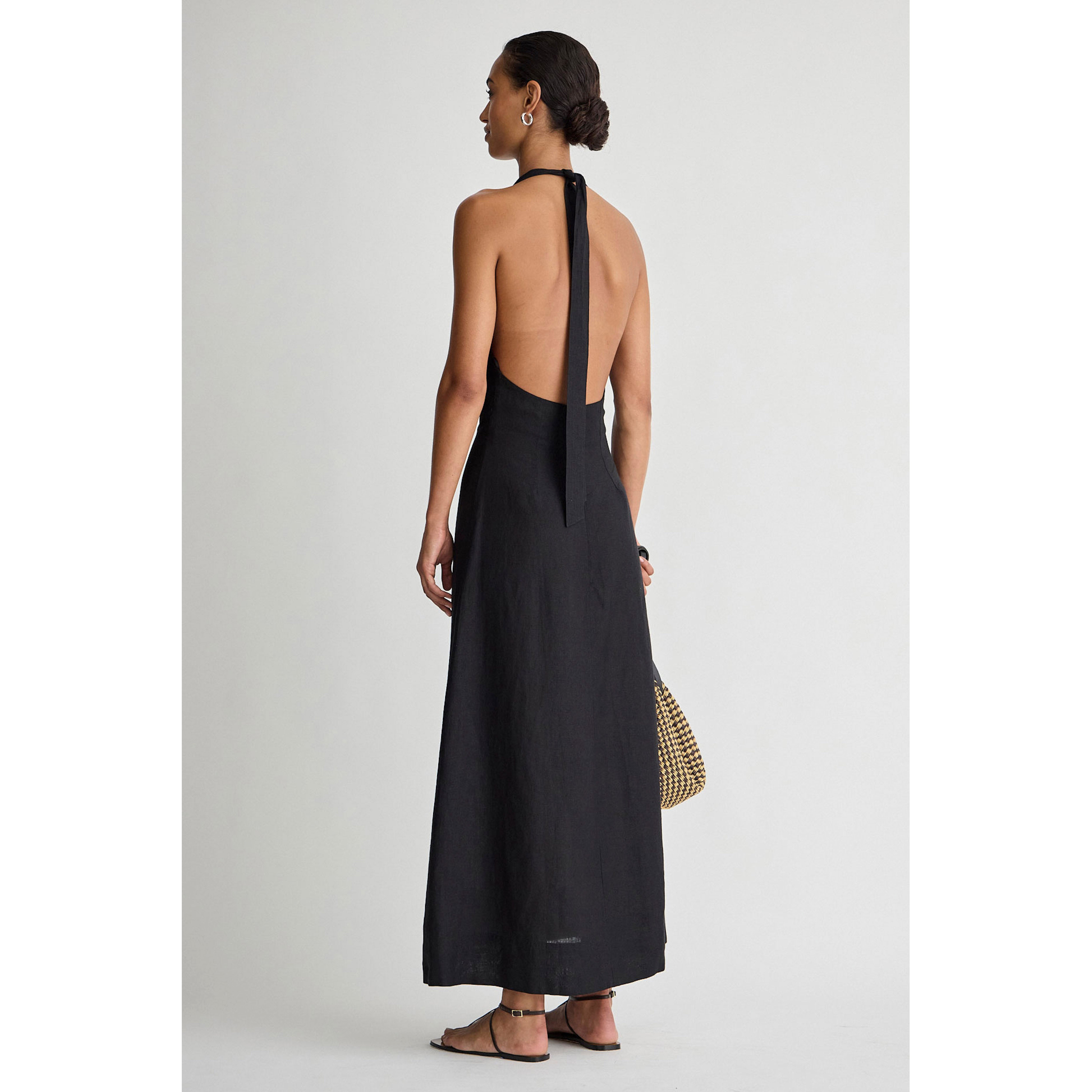 Apiece Apart Salome Halter Maxi in Black | Clove & Creek