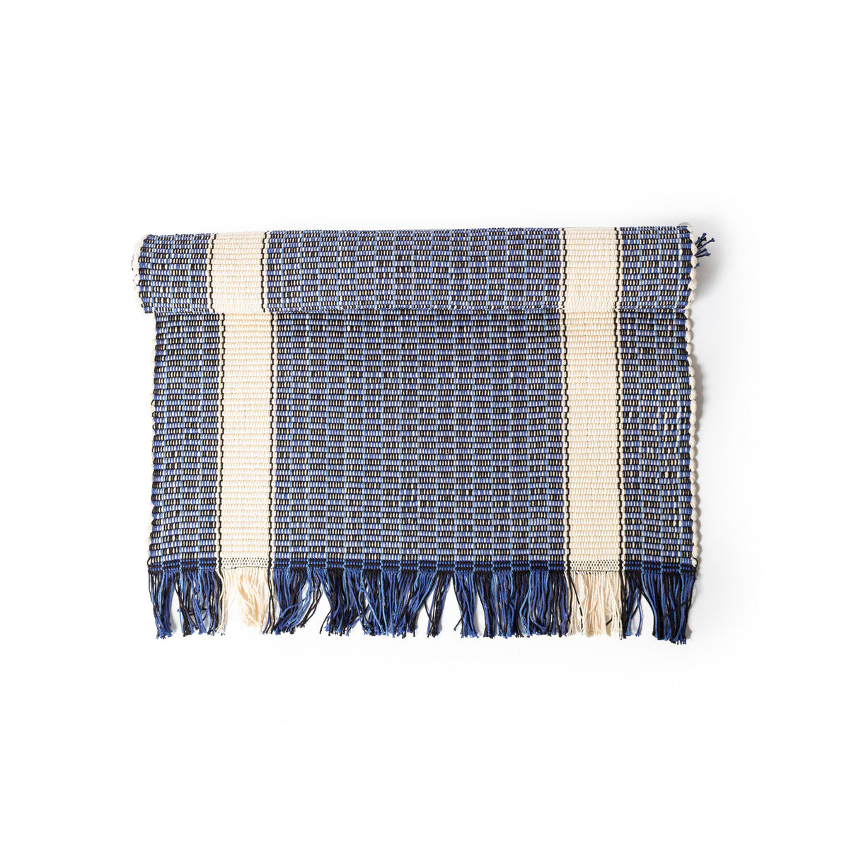 Blue and White Stripe Rug Clove & Creek