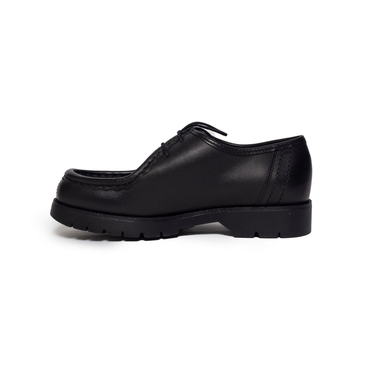 Kleman Padror Lug Sole Derby Shoe in Black | Clove & Creek