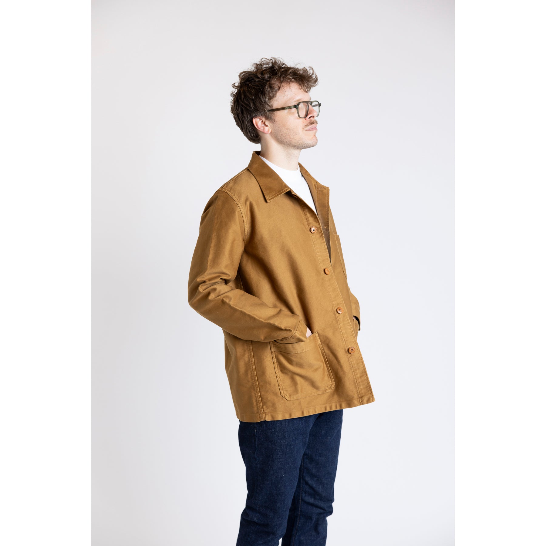 Le Mont Saint Michel Moleskin Work Jacket Amber