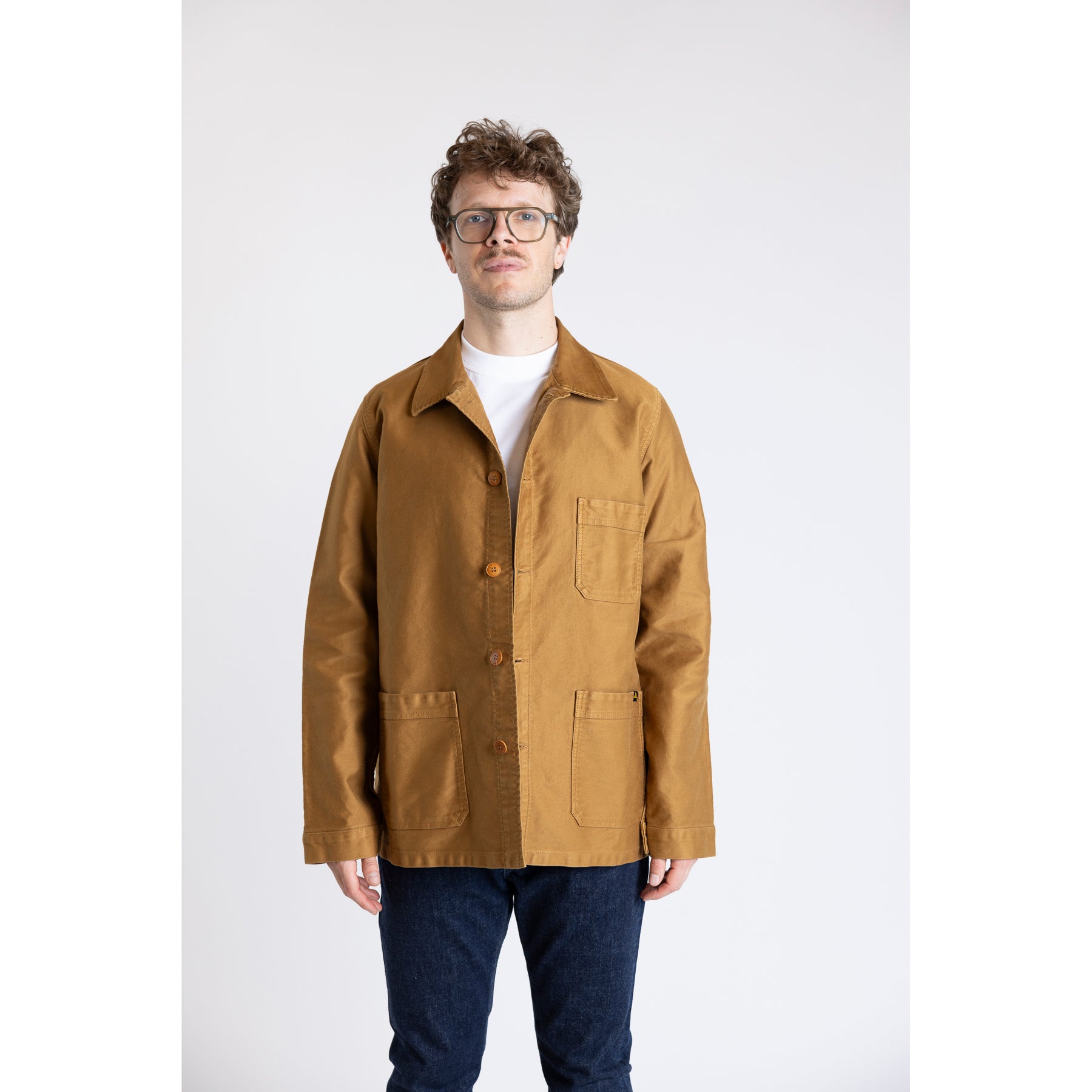 Le Mont Saint Michel Moleskin Work Jacket Amber | Clove & Creek