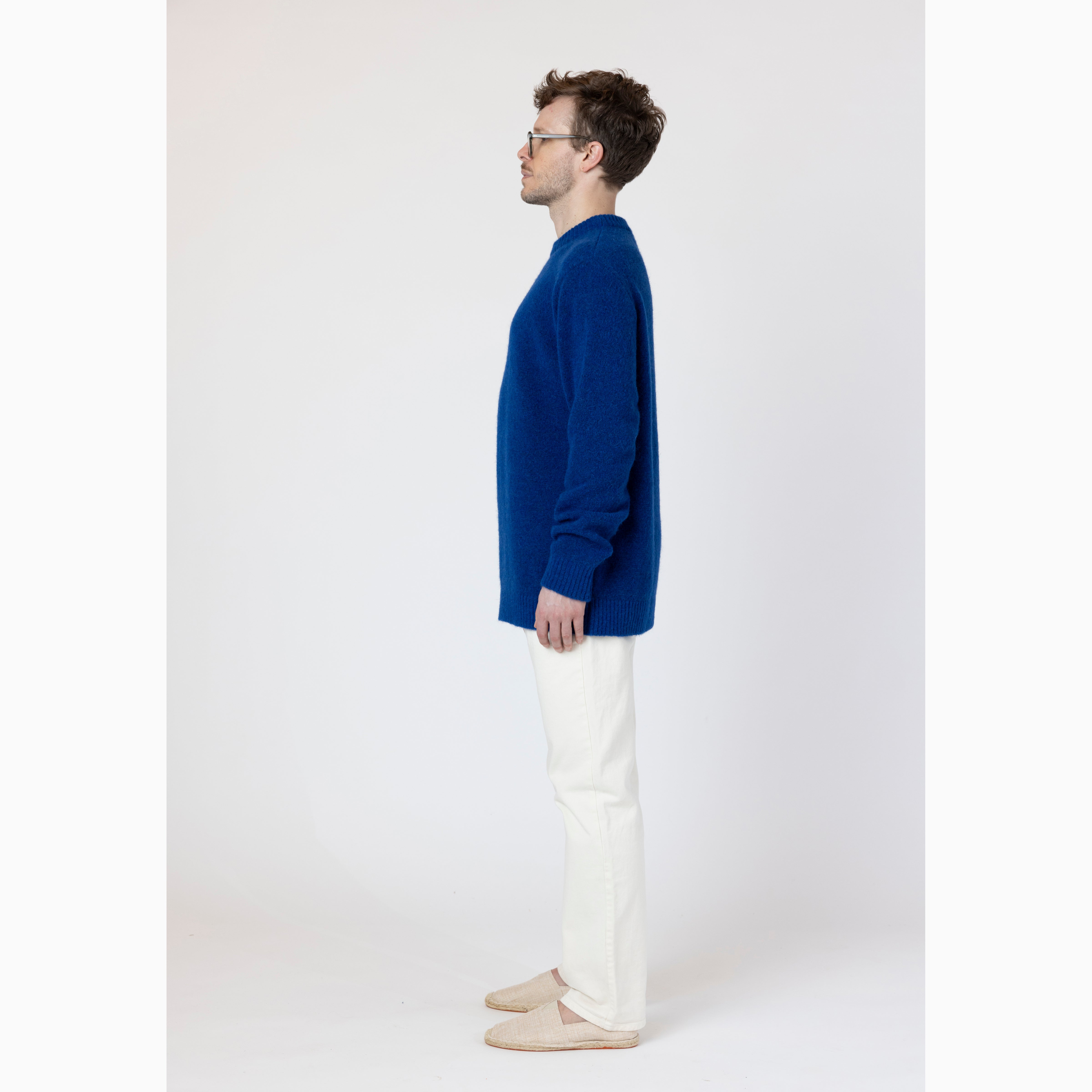 Foret Alpine Long Sleeve Knit Sweater Blue