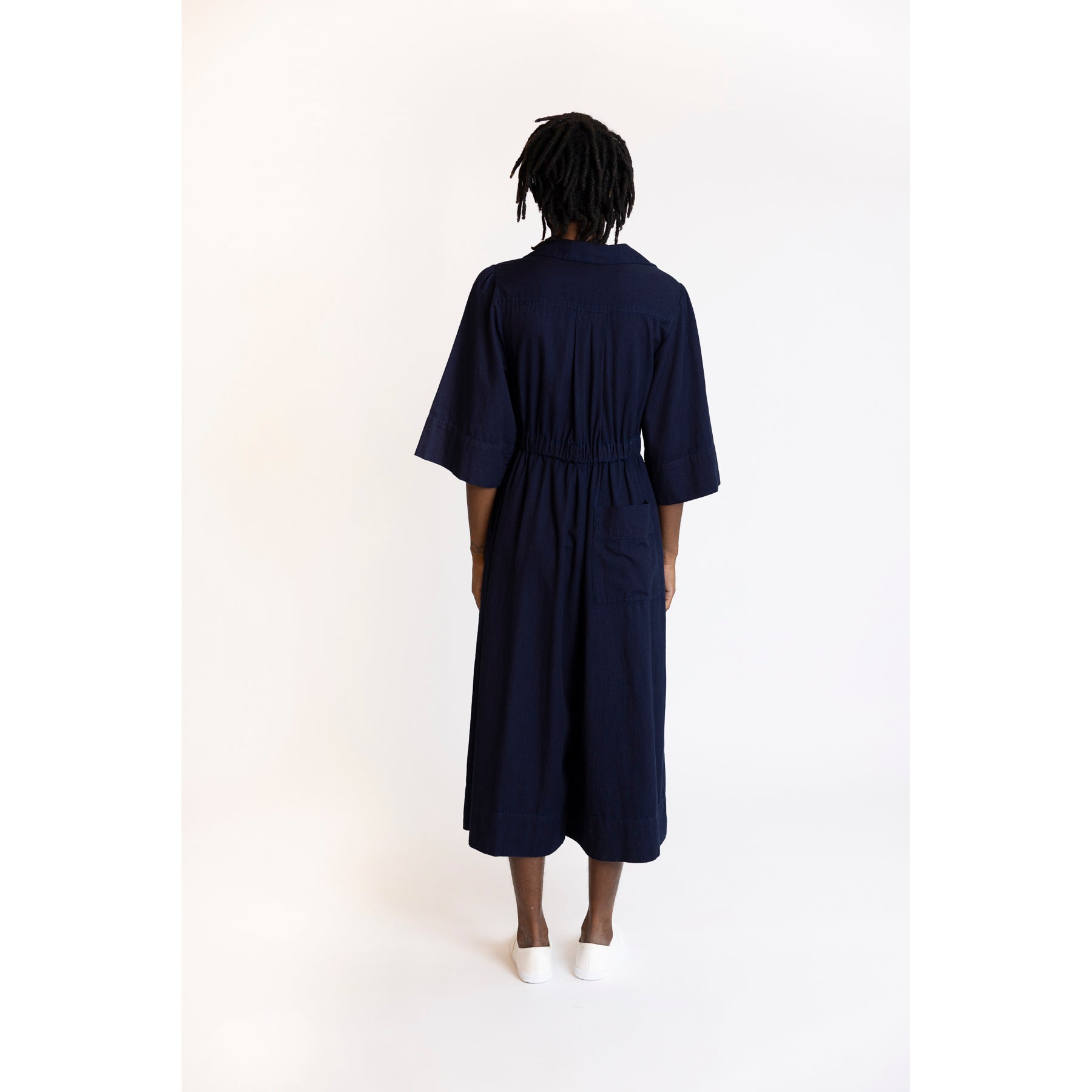 Toast Twill Culotte Jumpsuit  Indigo