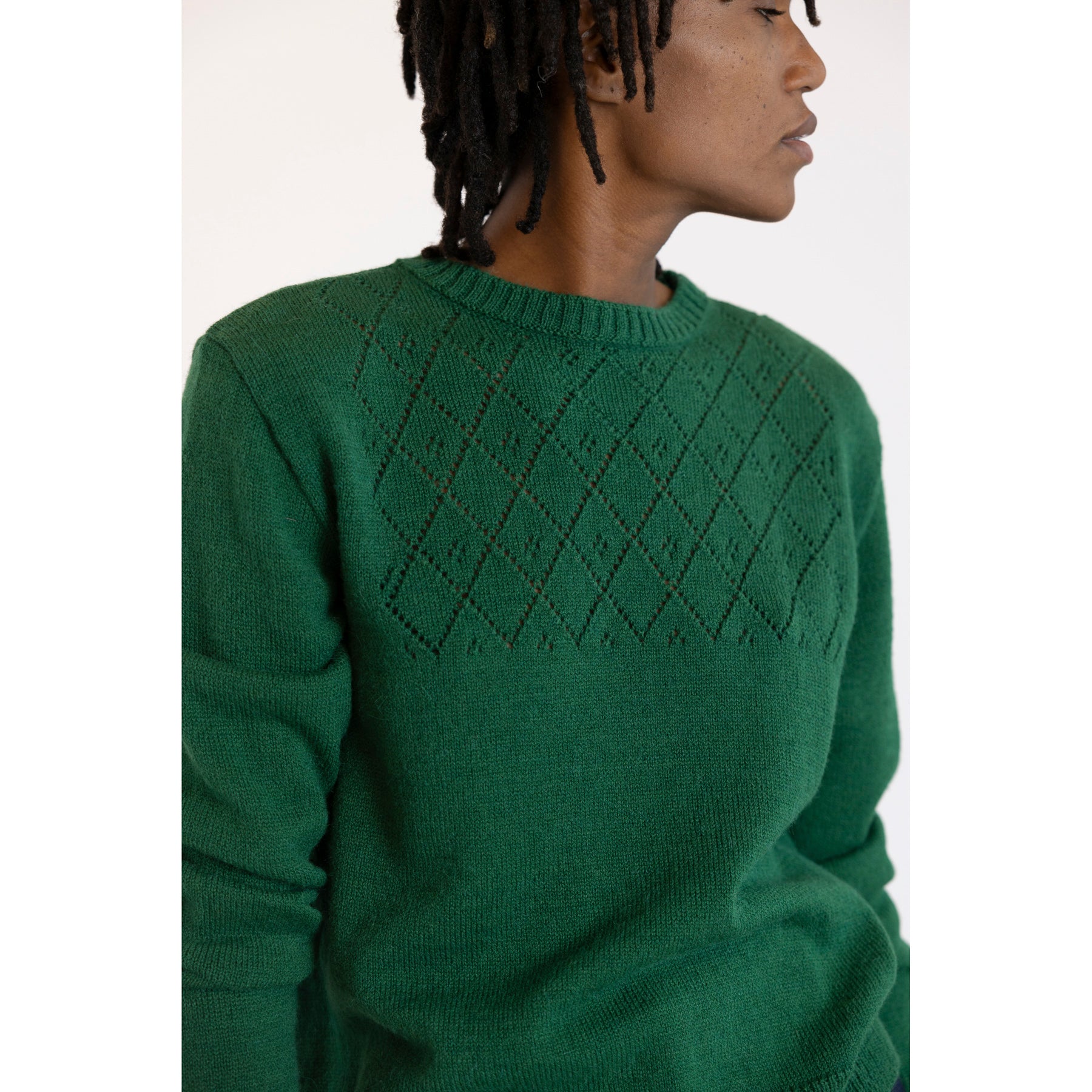 Le Mont Saint Michel Sloria Eyelet Sweater Green