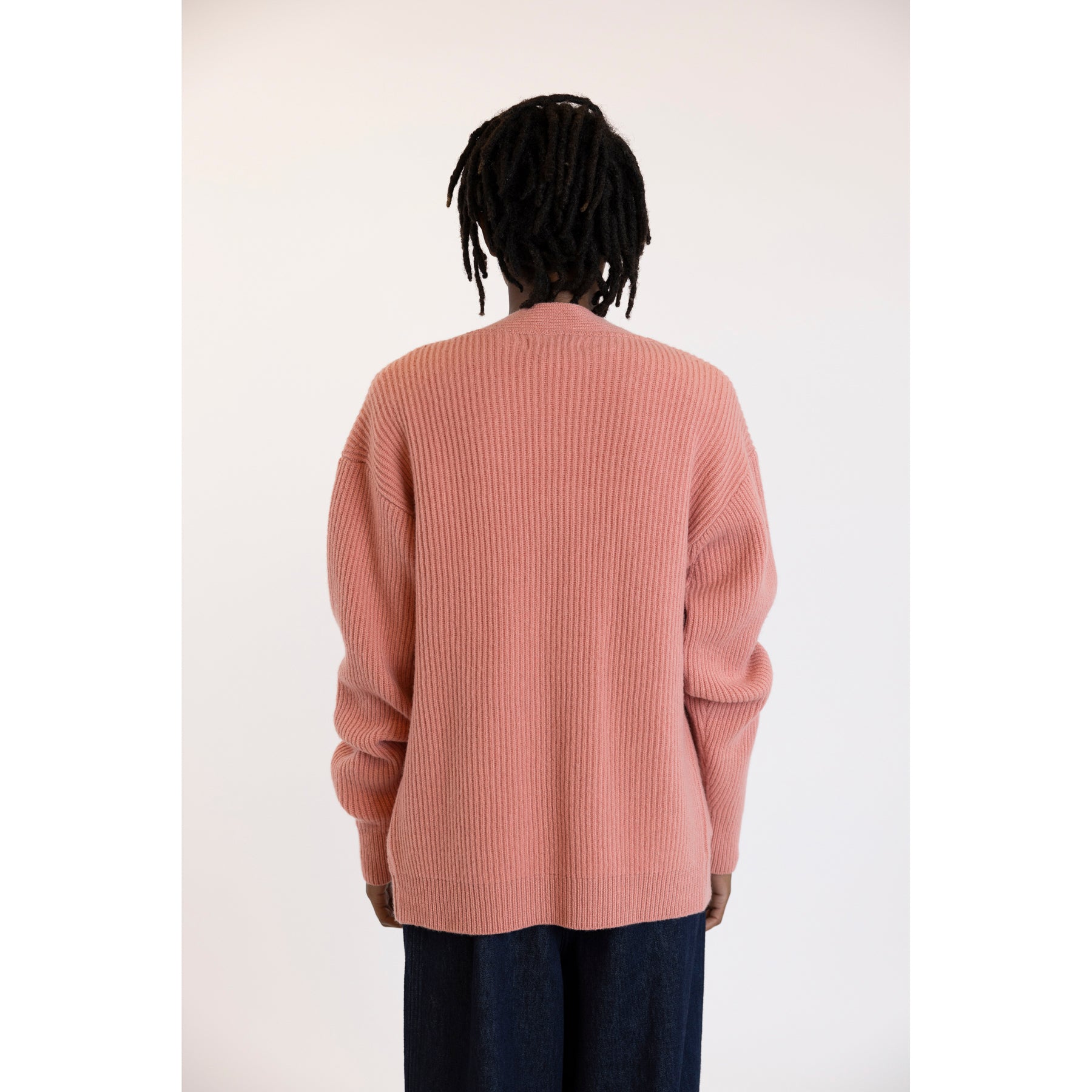 Merz b. Schwanen Merino Cashmere Cardigan Relaxed Fit Rose Wood