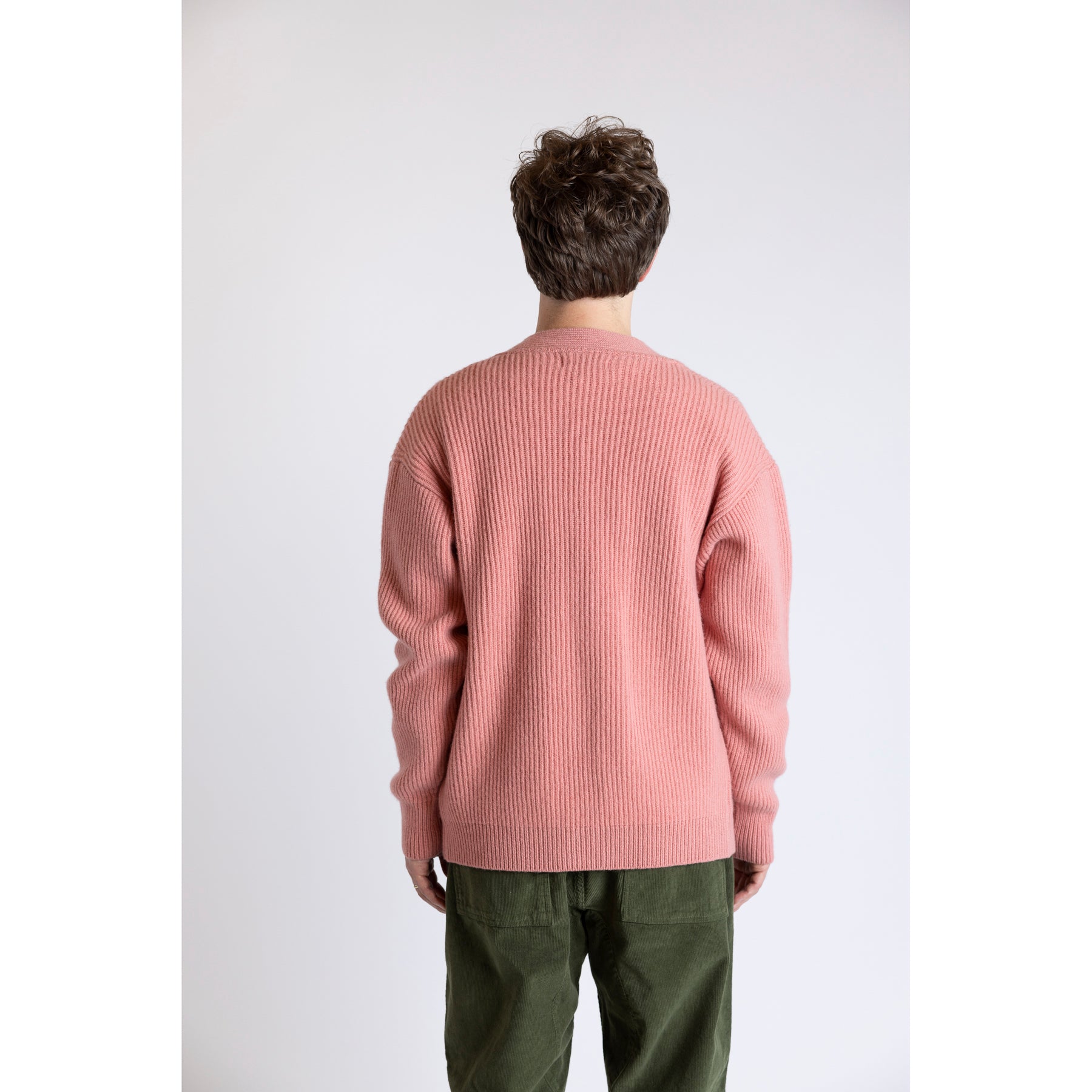 Merz b. Schwanen Merino Cashmere Cardigan Relaxed Fit Rose Wood