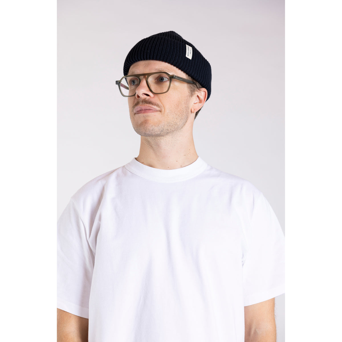 Merz b. Schwanen Knit Watch Cap Dark Navy