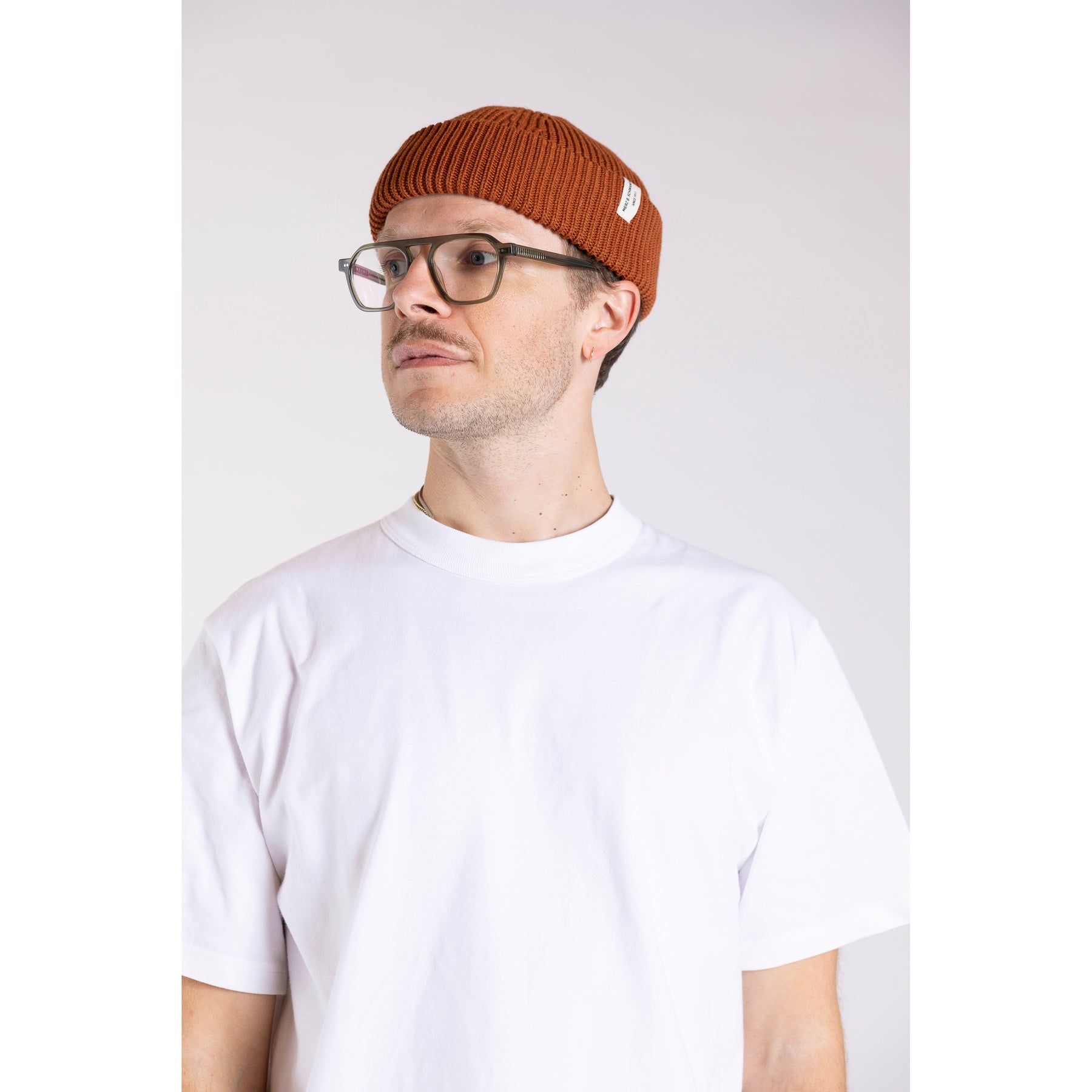 Merz b. Schwanen Cotton Knit Watch Cap Caramel