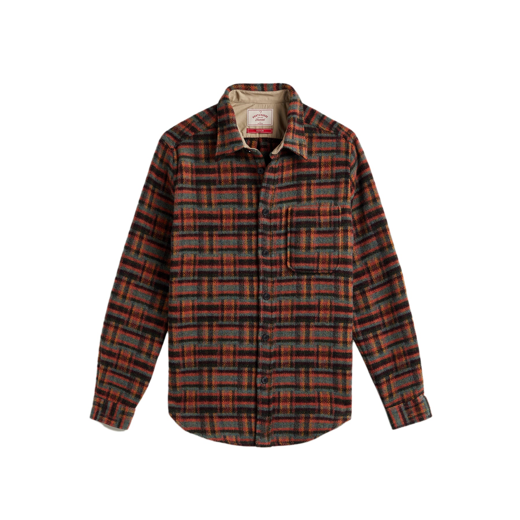 Portuguese Flannel Abstract Geometric Wool Overshirt Clove Creek