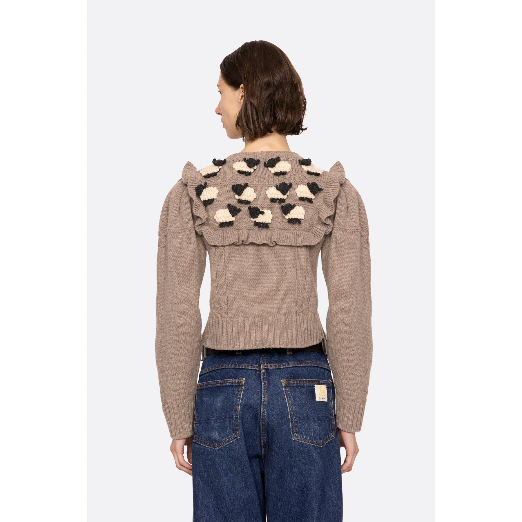 Sea New York Benny Sheep Crochet Cardigan