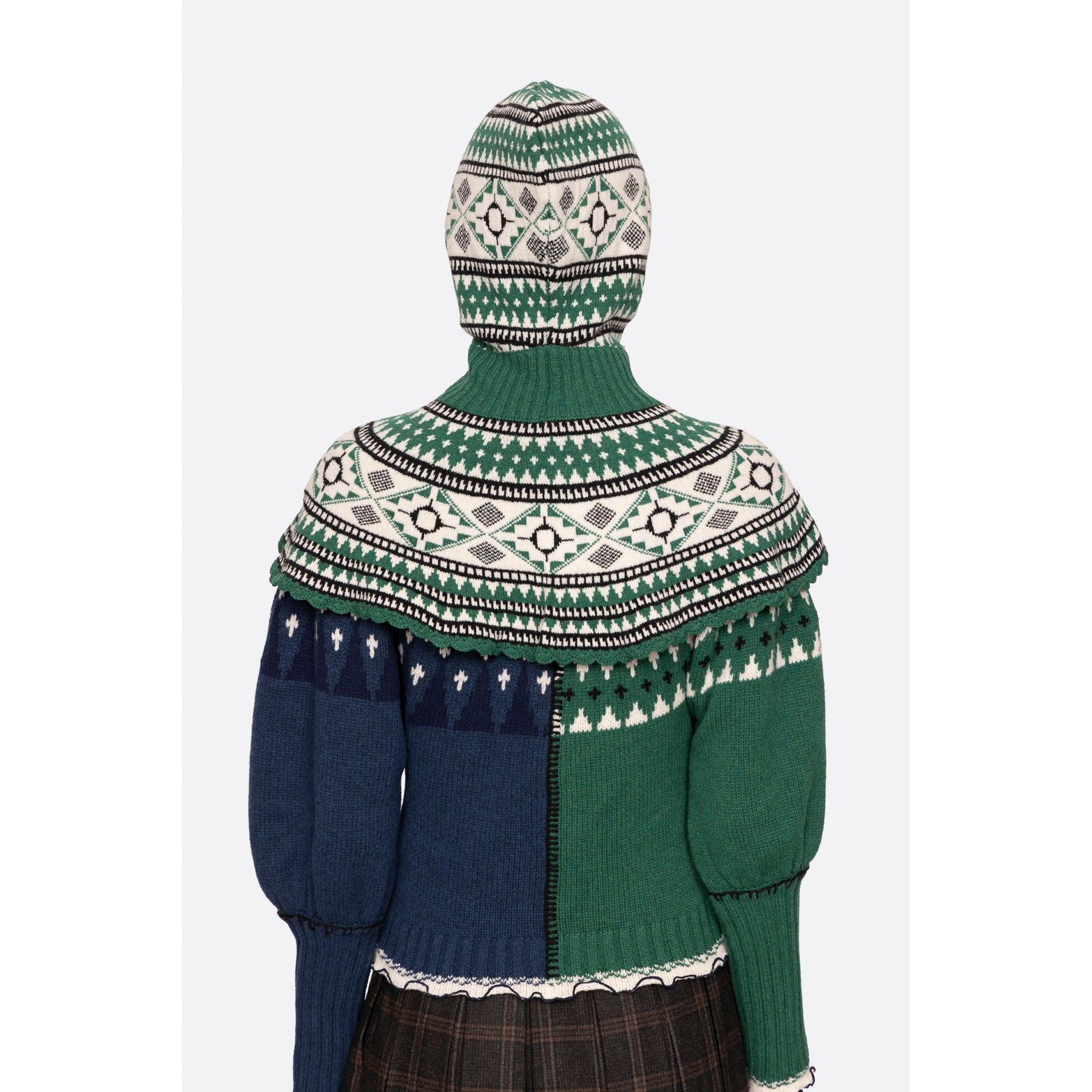 Sea New York Linea Fair Isle Balaclava in Green
