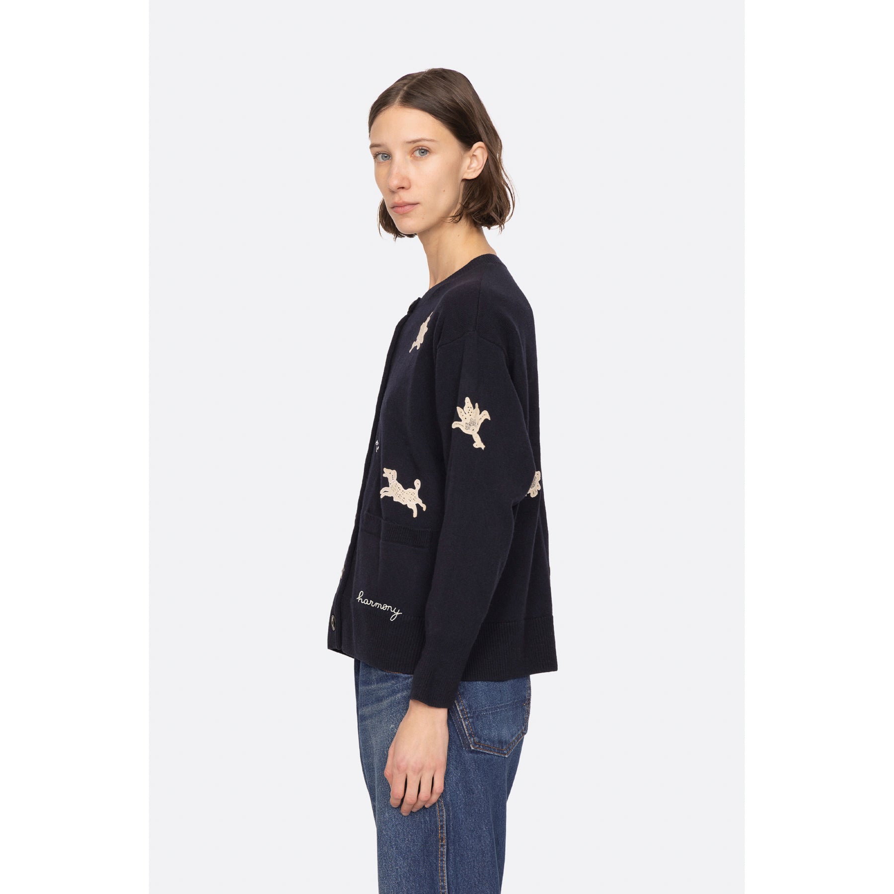 【新品未使用】MURRAL embroidered tulle cardigan 別注embroidered tulle cardigan(FREE WHITE): MURRAL: WOMENS