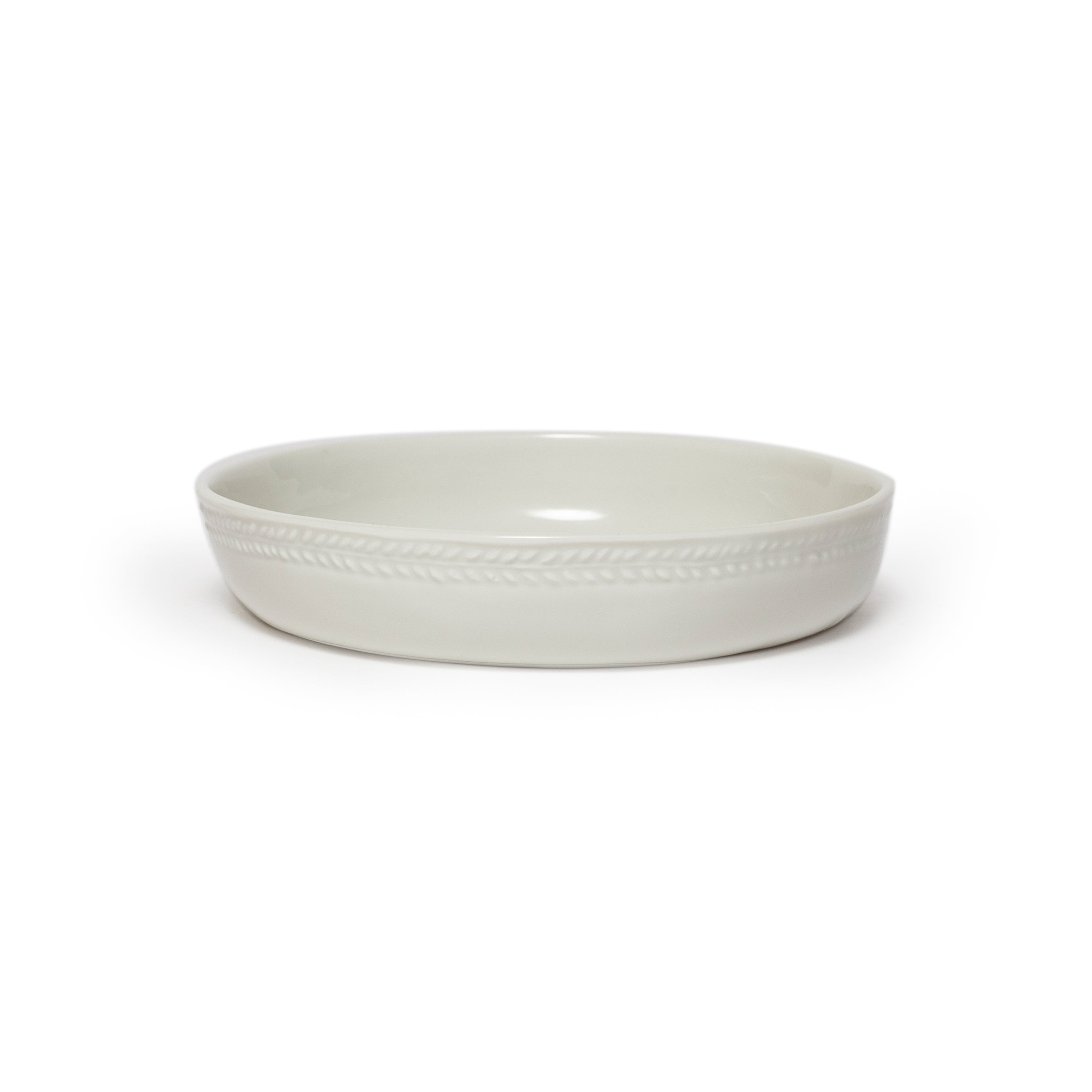 White ceramic bowl on a white background