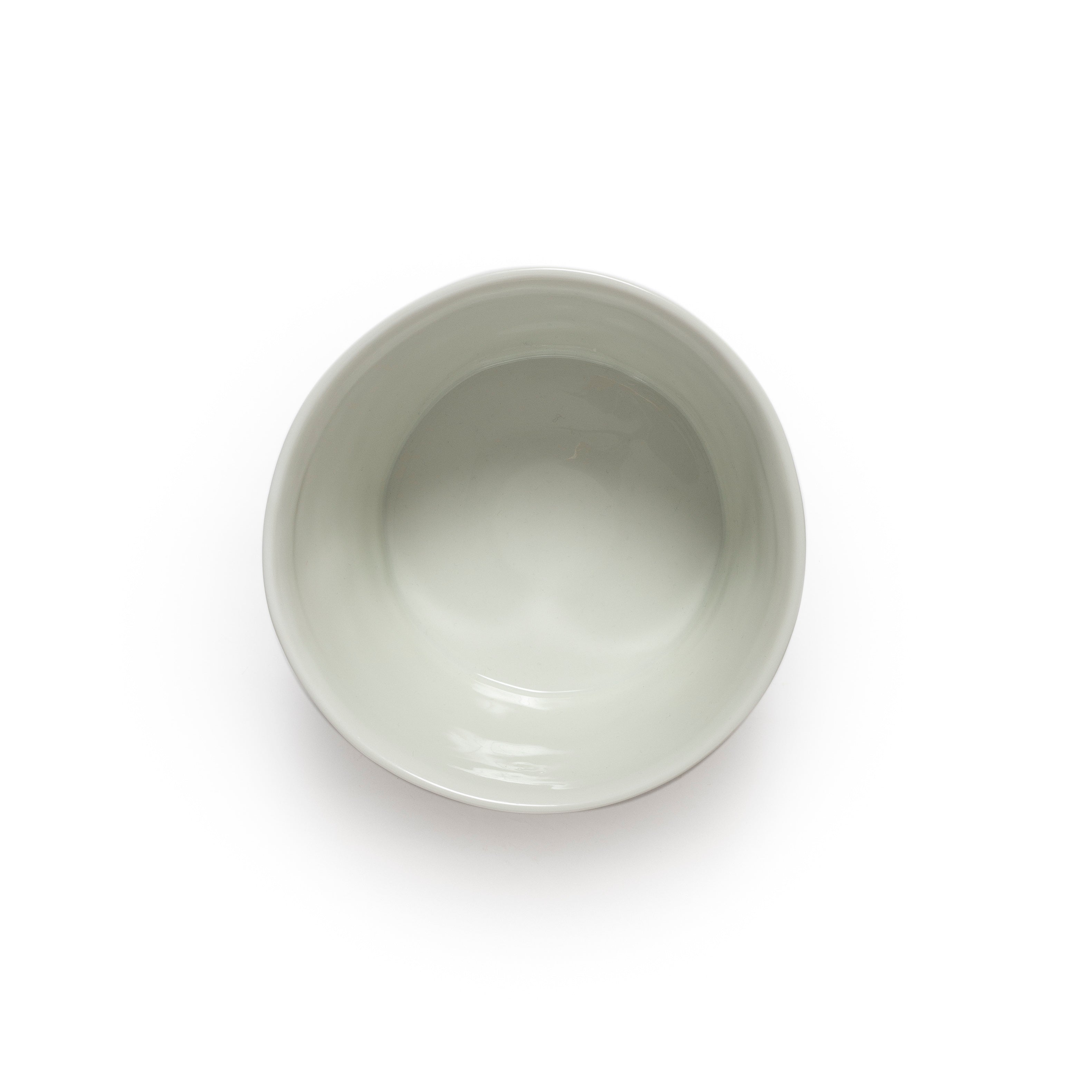 White ceramic bowl on a white background