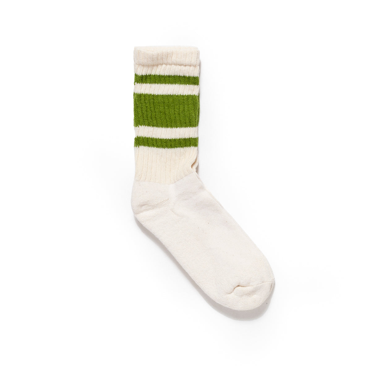 American Trench Mono Stripe Crew Sock in Chive