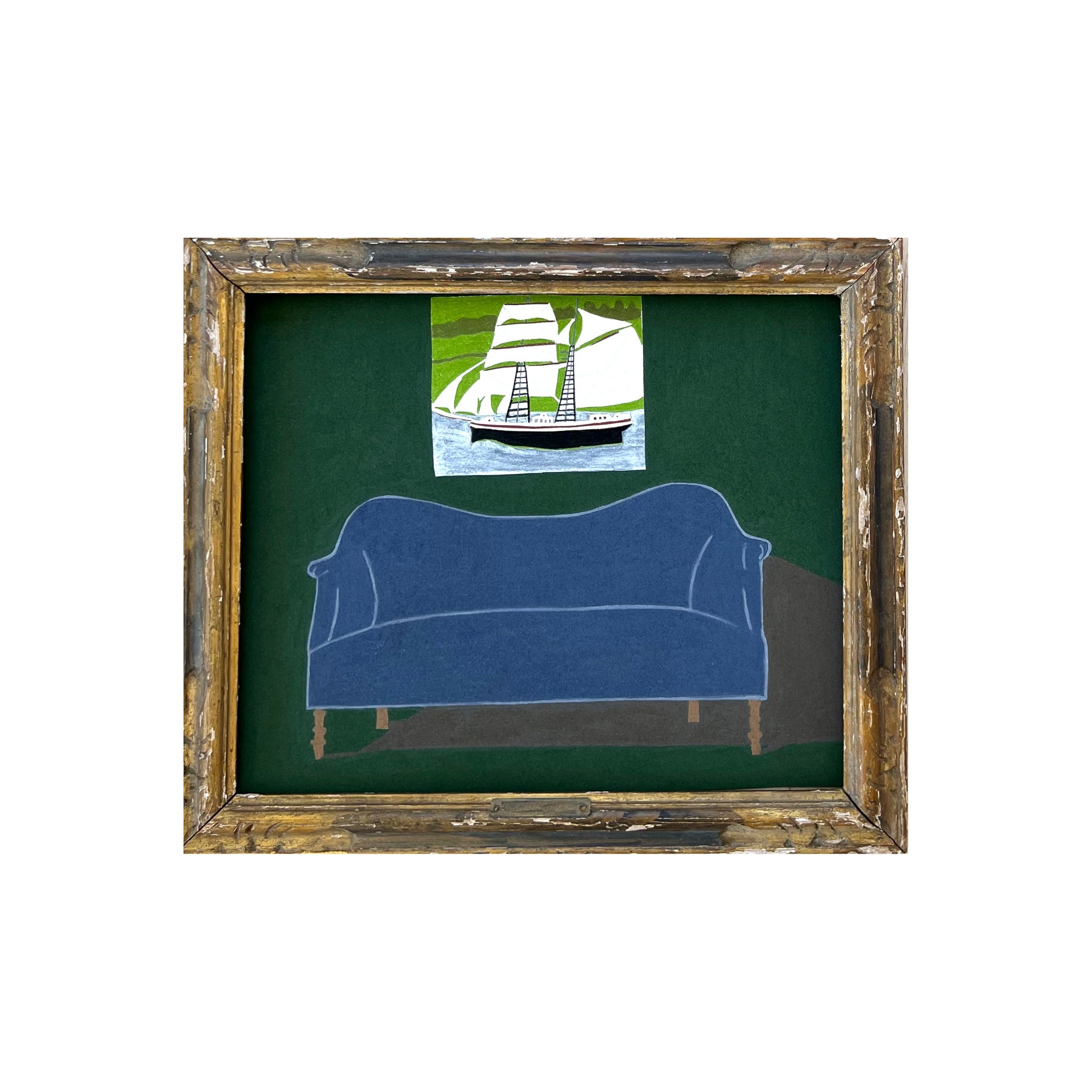 Antique Chaise and Alfred Wallis by Theresa Drapkin