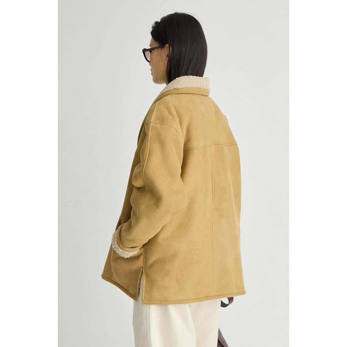 Apiece Apart Aspen Reversible Shearling Toggle Coat