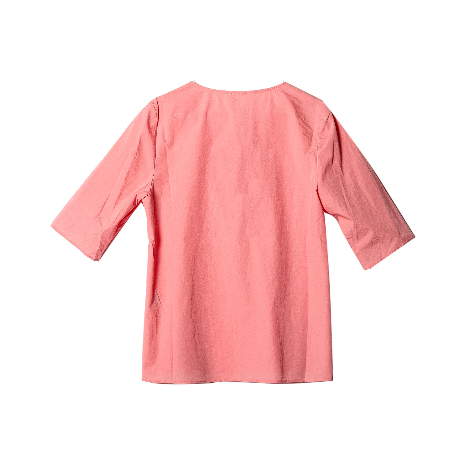 Apuntob Crinkle Poplin Short Sleeve Shirt Pink