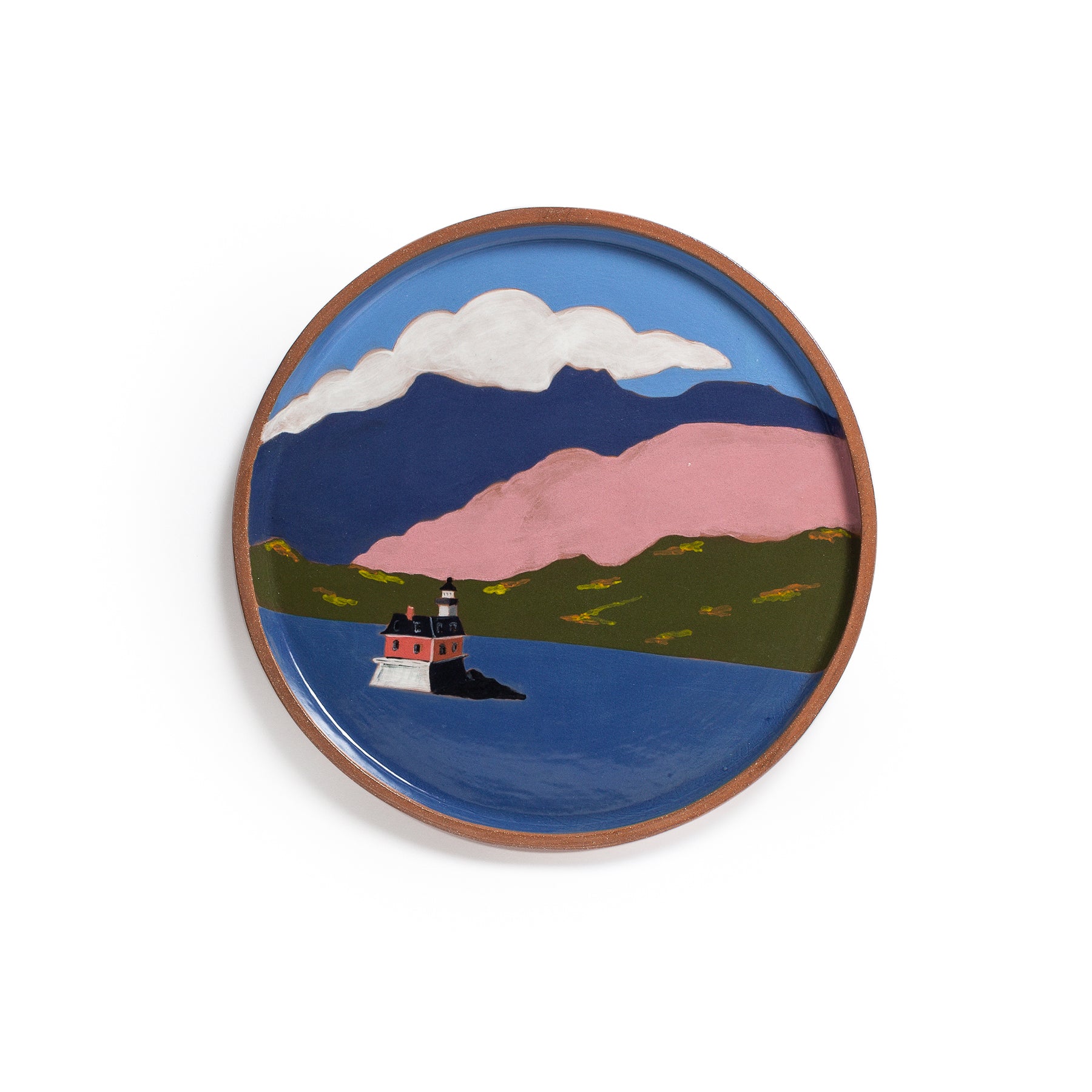 The Hudson Athens Lighthouse Plate by Pauline Wolstencroft