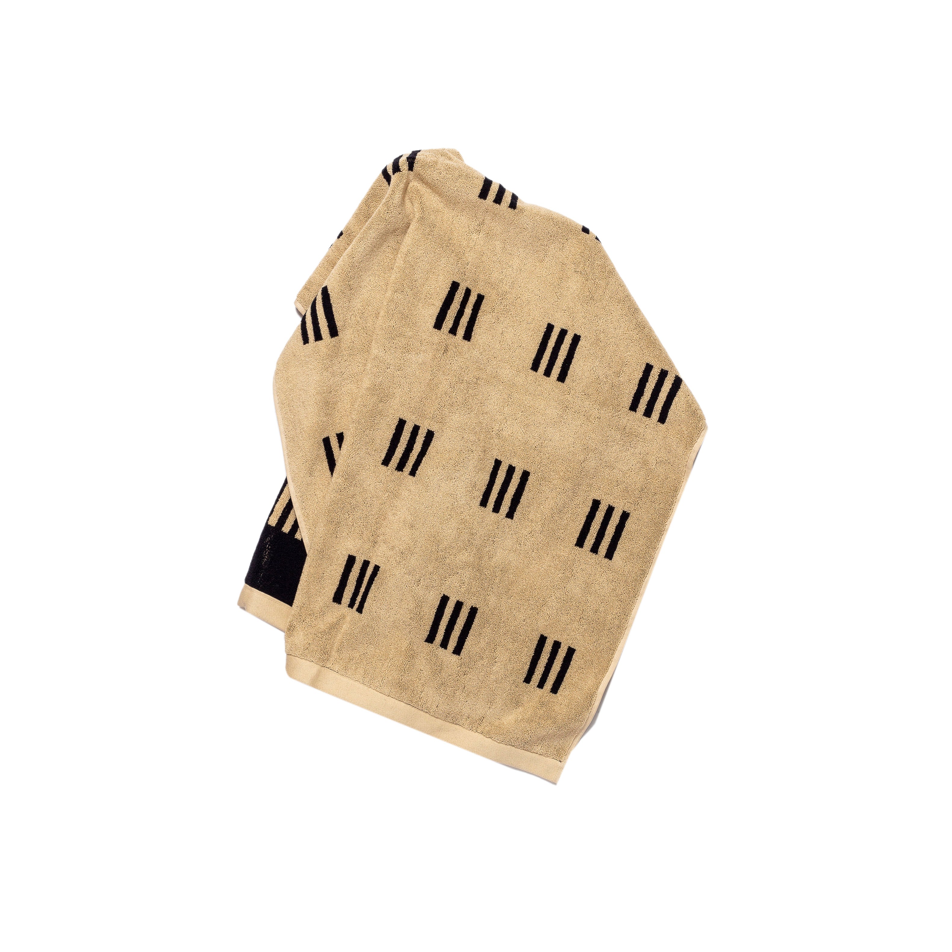 Baina Claremont Sand and Noir Bath Towel