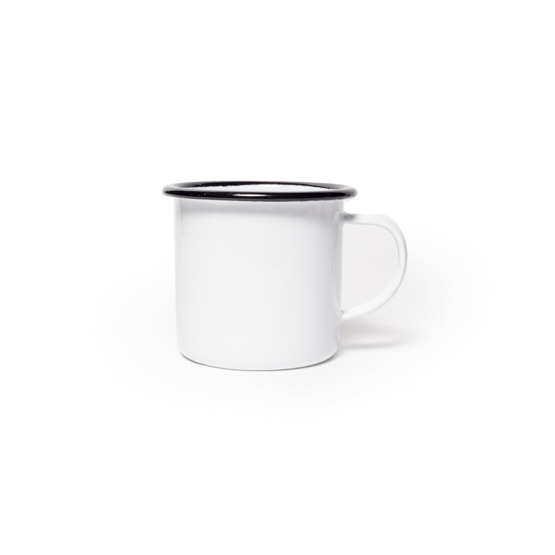 Basic Black and White Enamel Mug