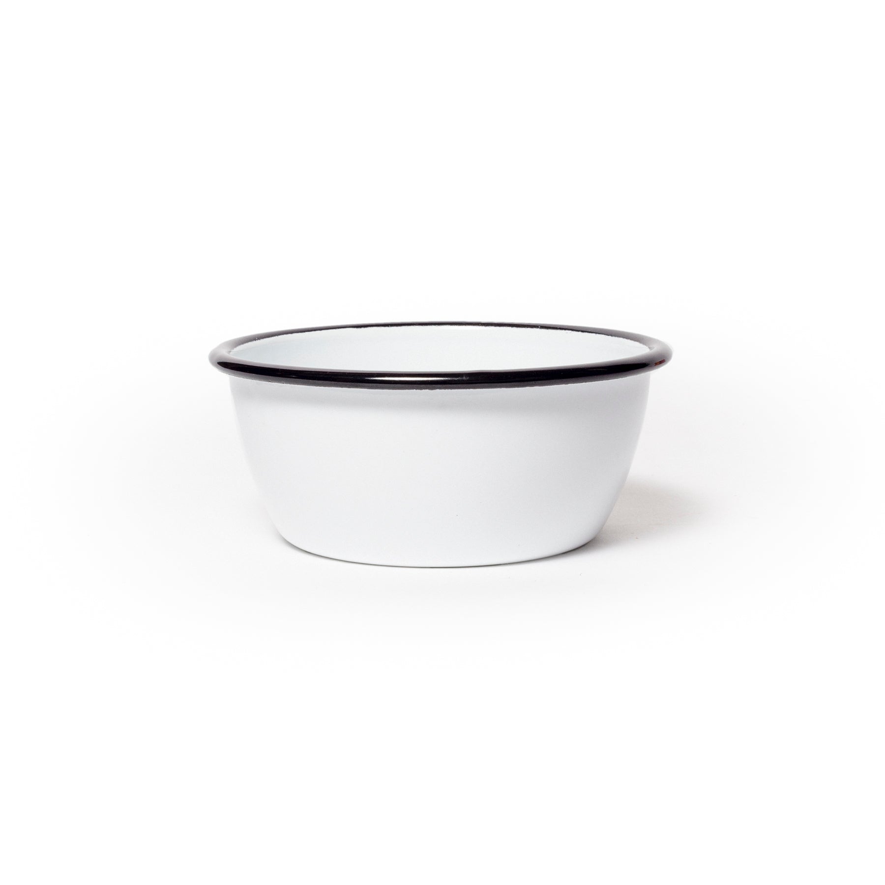 Basic Black and White Enamel Bowl