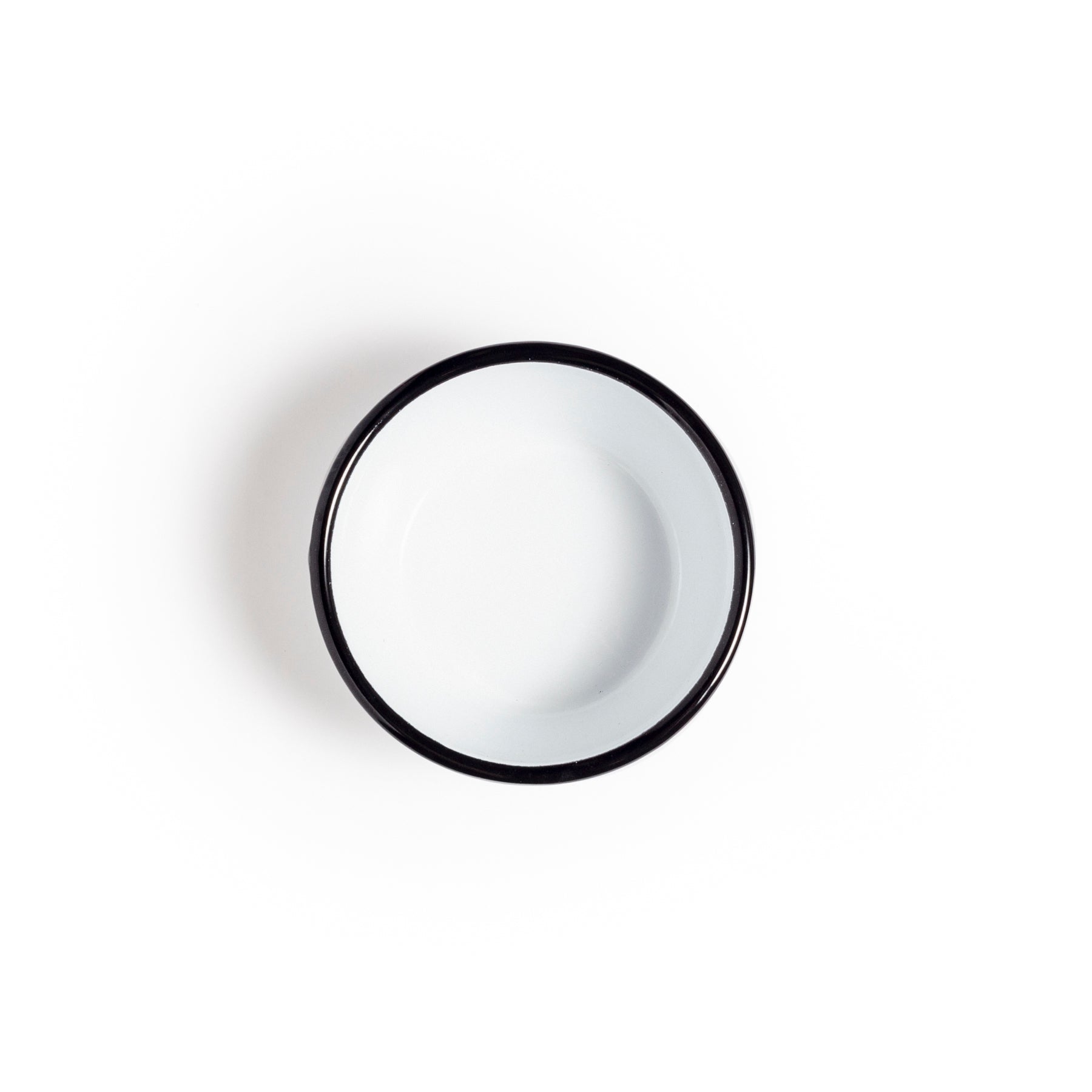 Basic Black and White Enamel Bowl