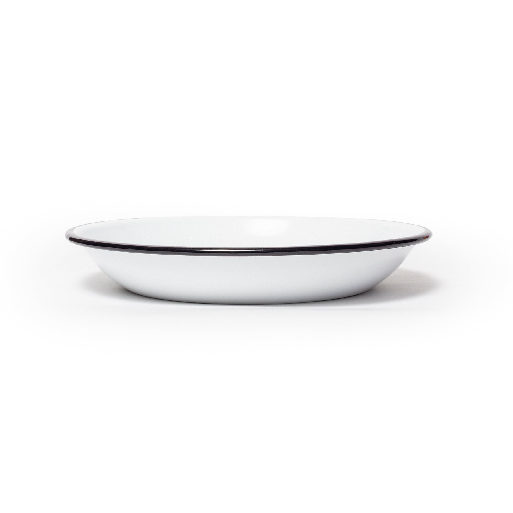 Basic Black and White Enamel Plate