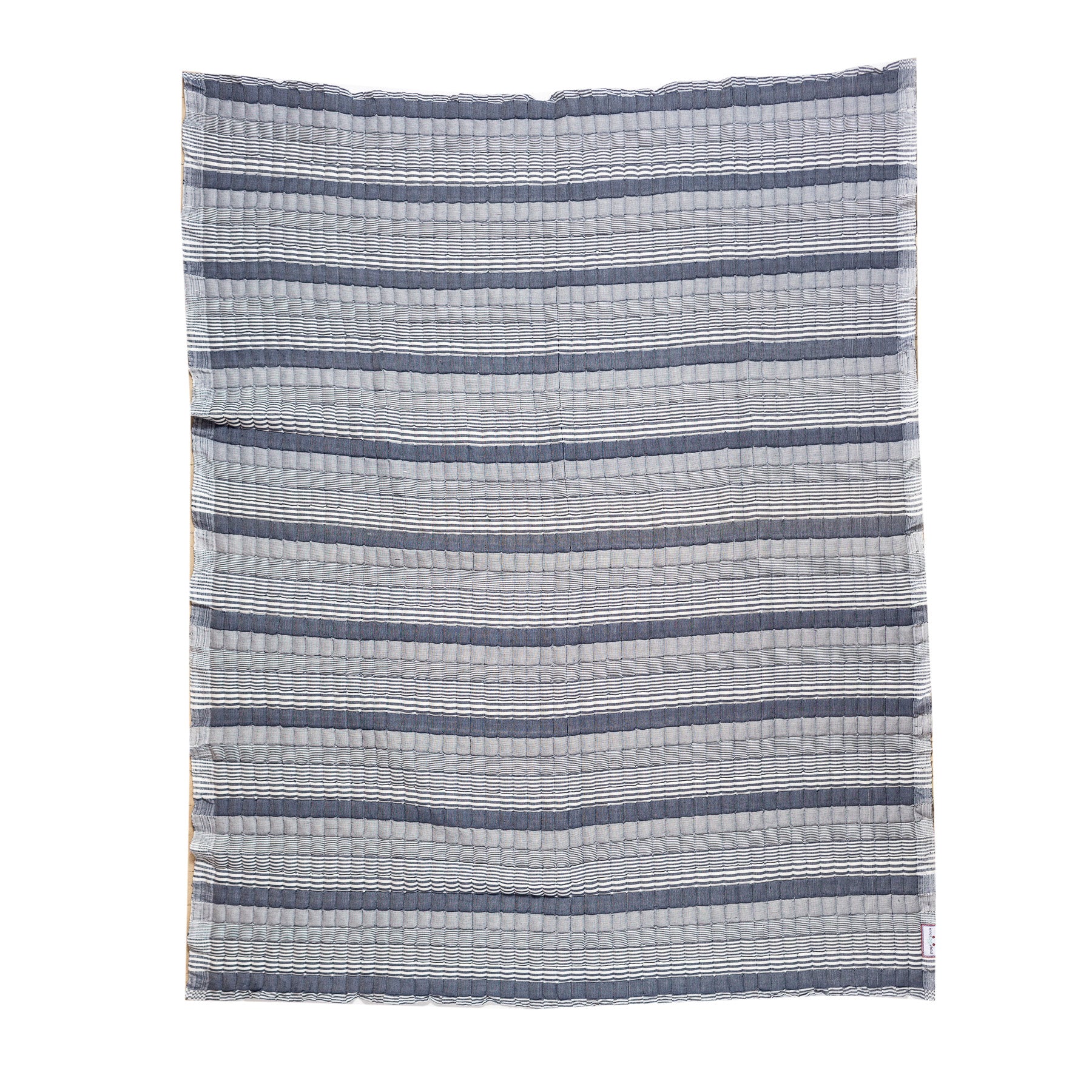 Blue Striped Sujani Quilt