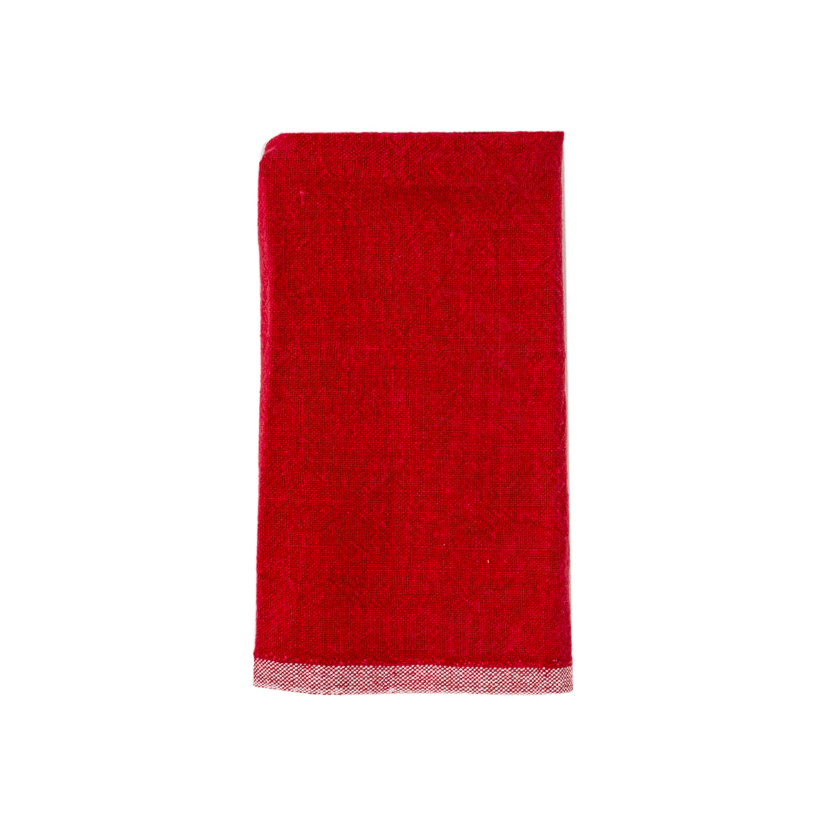 Chunky Linen Red Towel | Clove & Creek