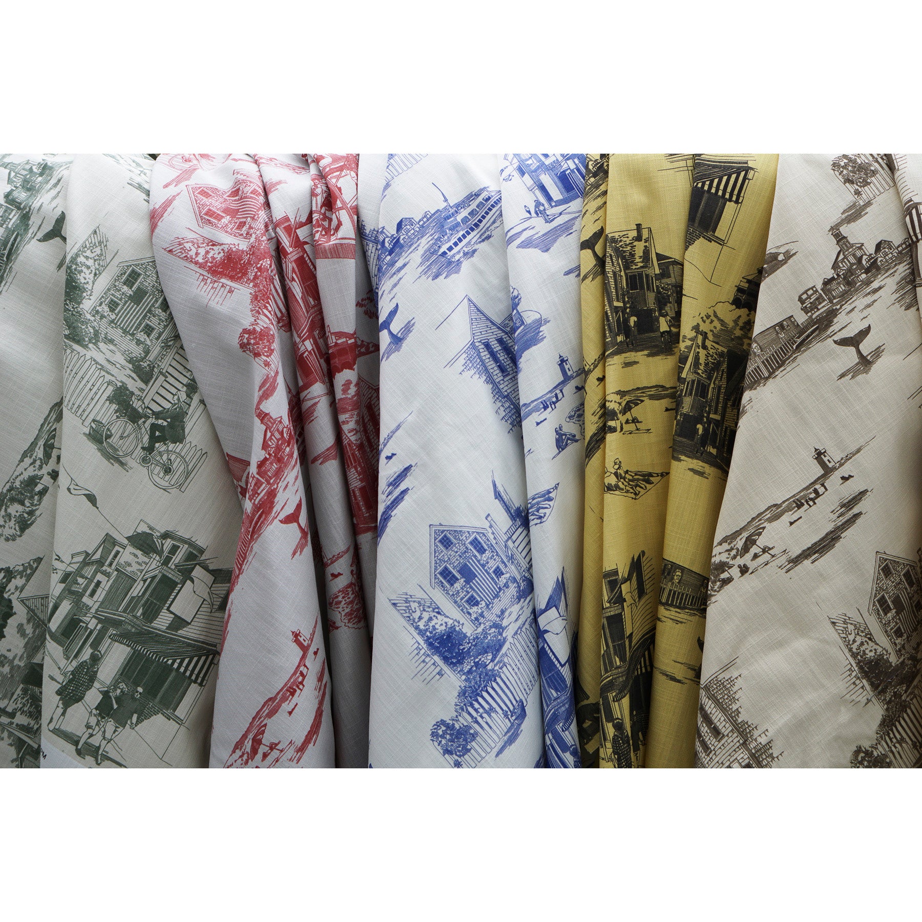 Post House Provincetown Custom Blue on White Pillow