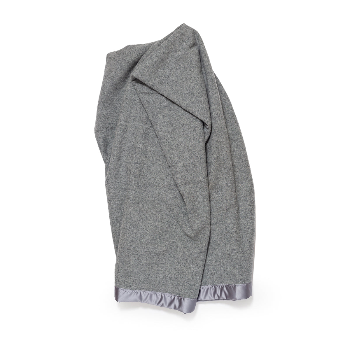 Faribault Satin Wool Gray Queen Blanket Clove & Creek