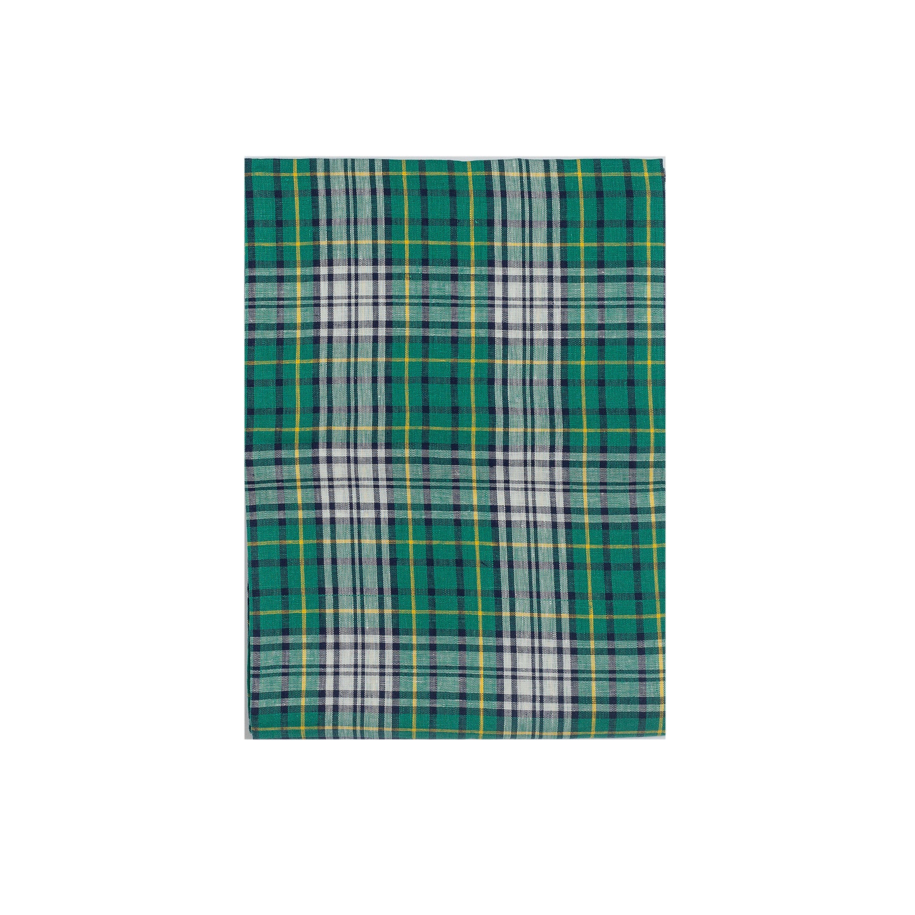 Fog Linen Green Plaid Tablecloth