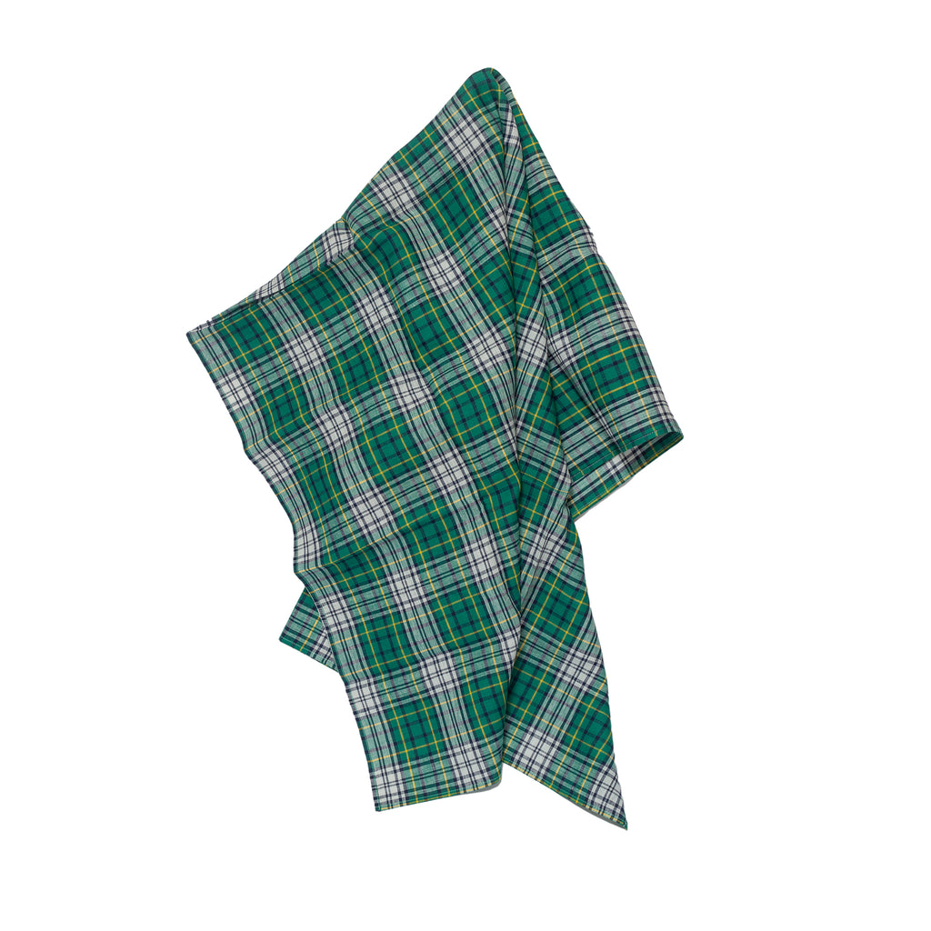 Fog Linen Green Plaid Tablecloth