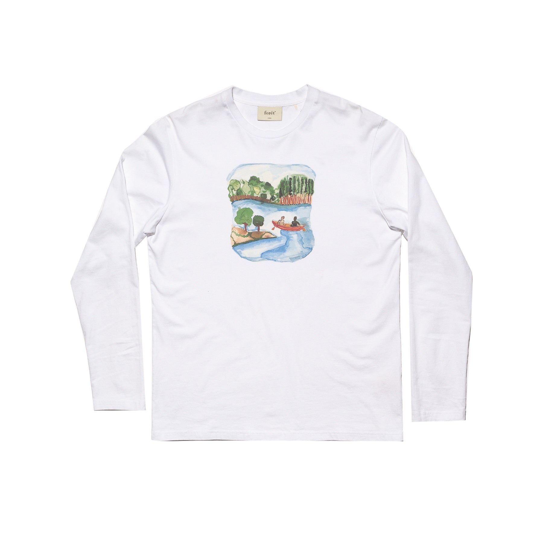 Foret Canoe Long Sleeve T-Shirt White