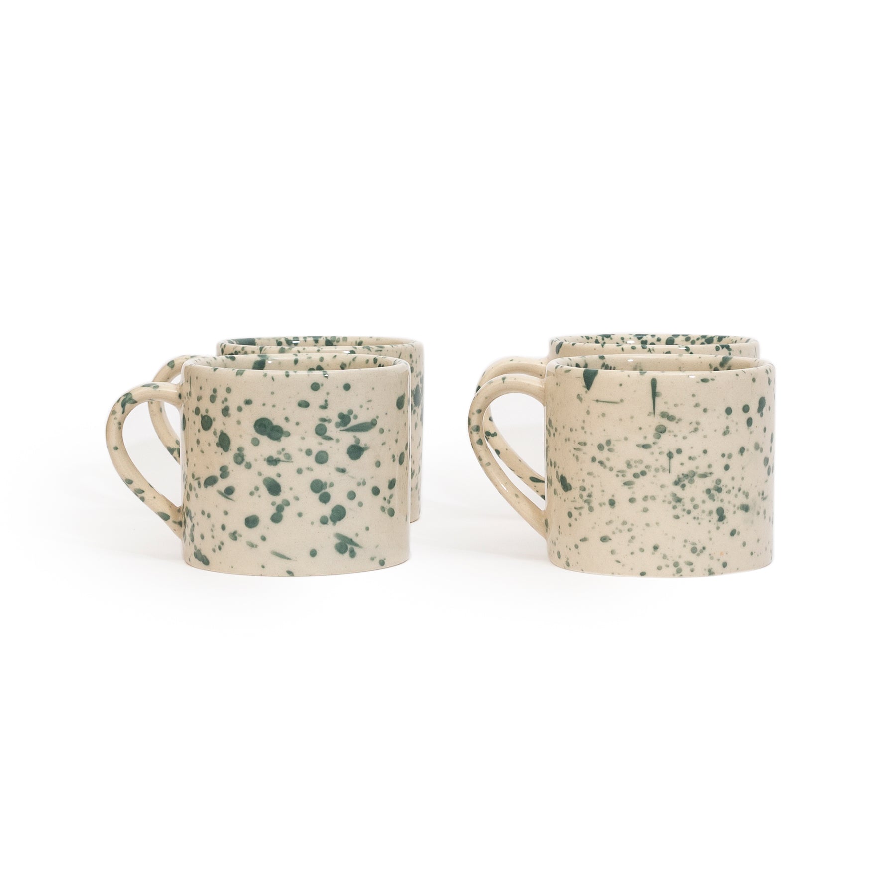 Green Splatter Mug Set