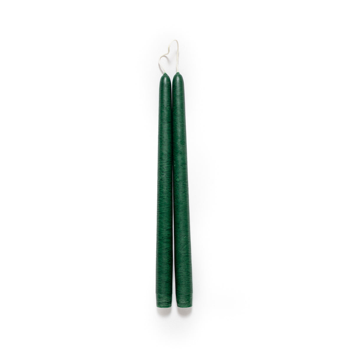 Green Taper Candle  Pair