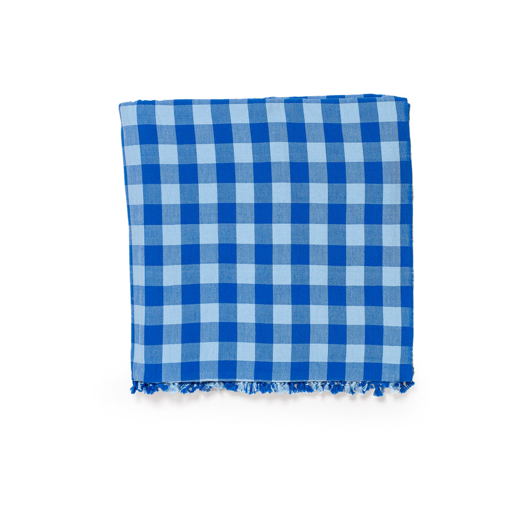 Heather Taylor Blue Gingham Tablecloth
