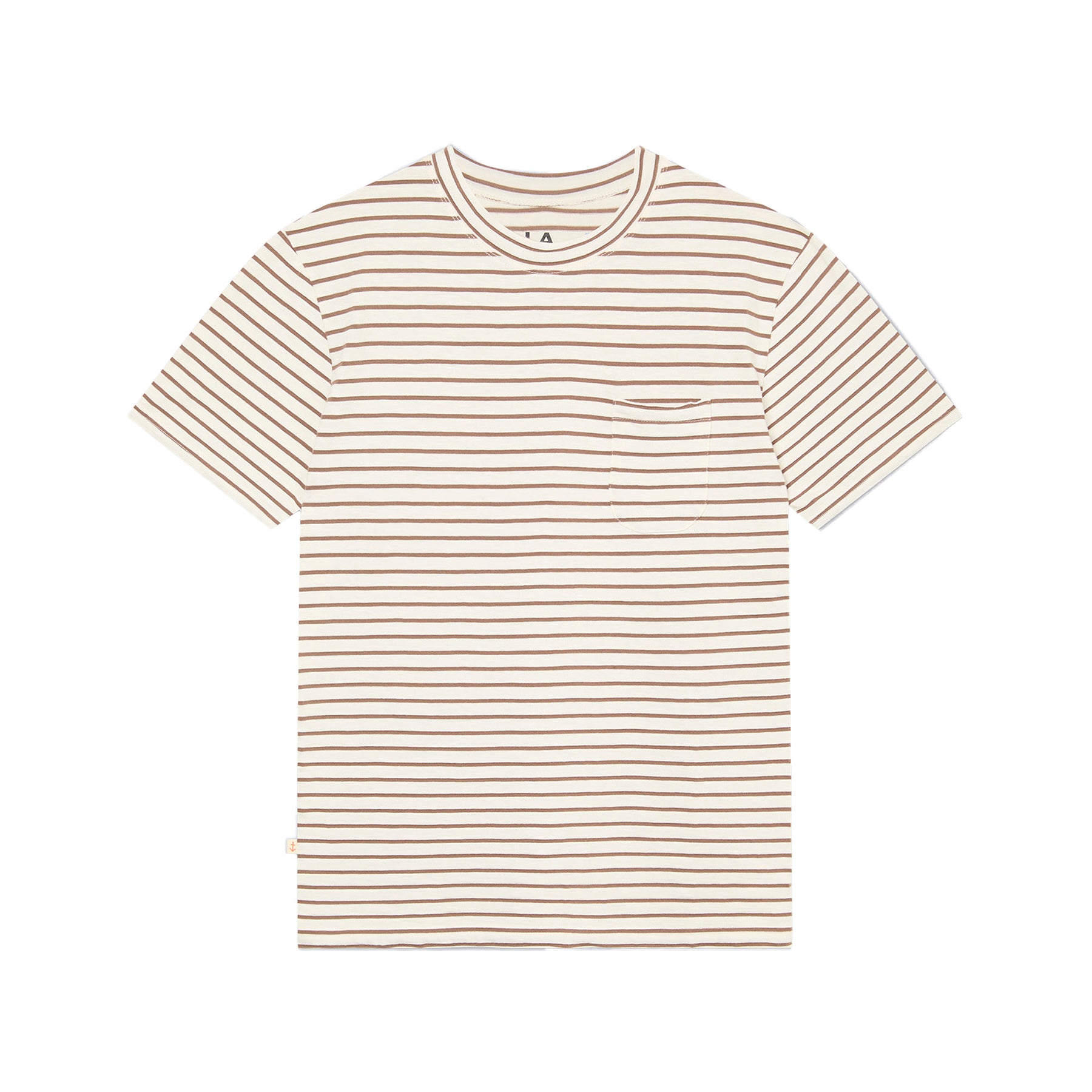 La Paz Guerreiro Brown Stripes Pocket Tee