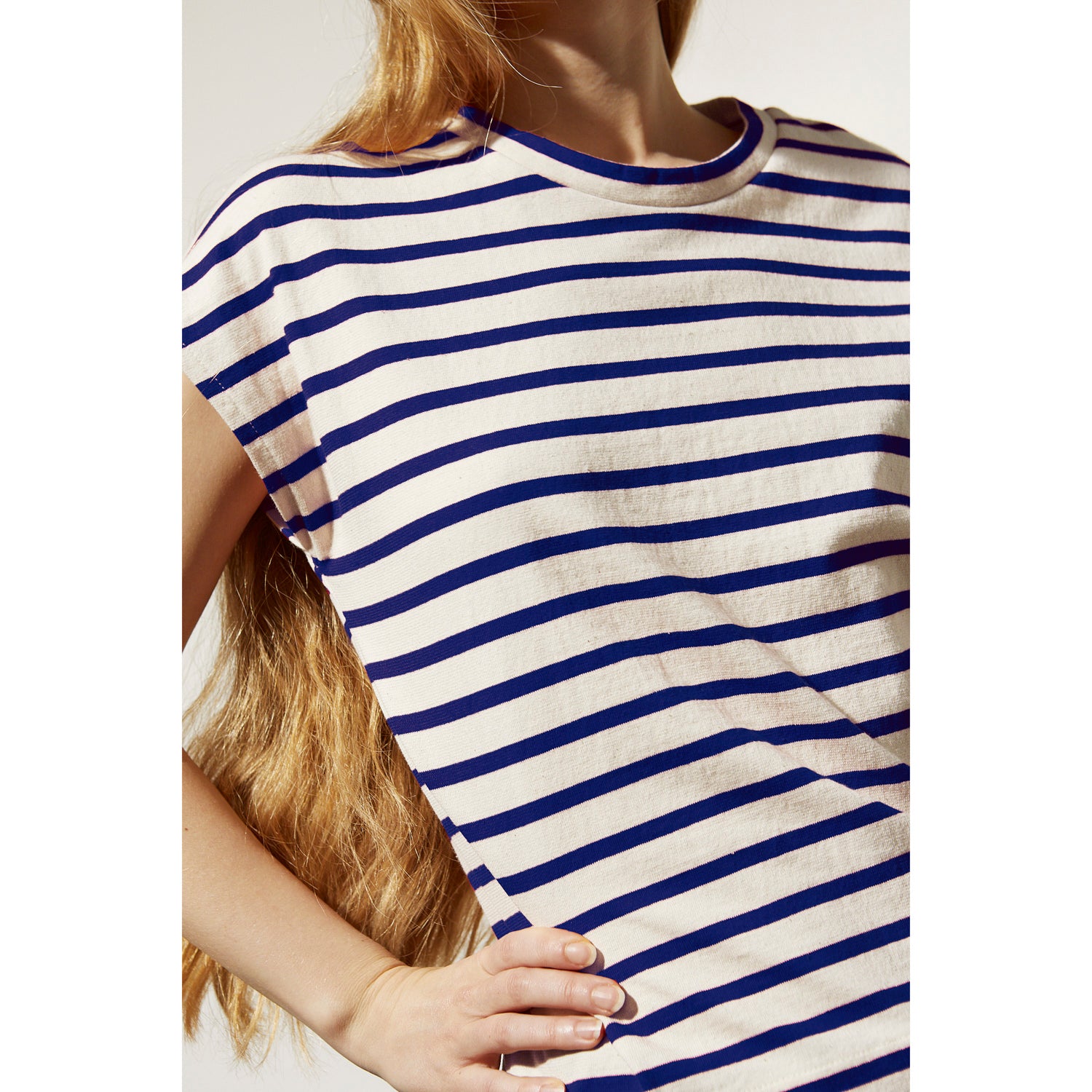 Le Mont Saint Michel Theoxane Mariniere Tank in Navy Stripe