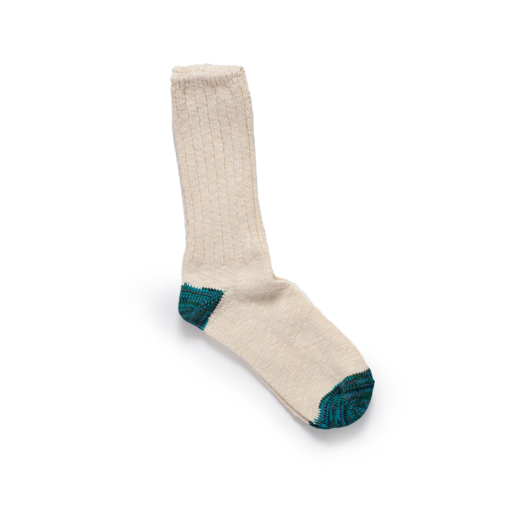Thunders Love Raw White and Turquoise Sock