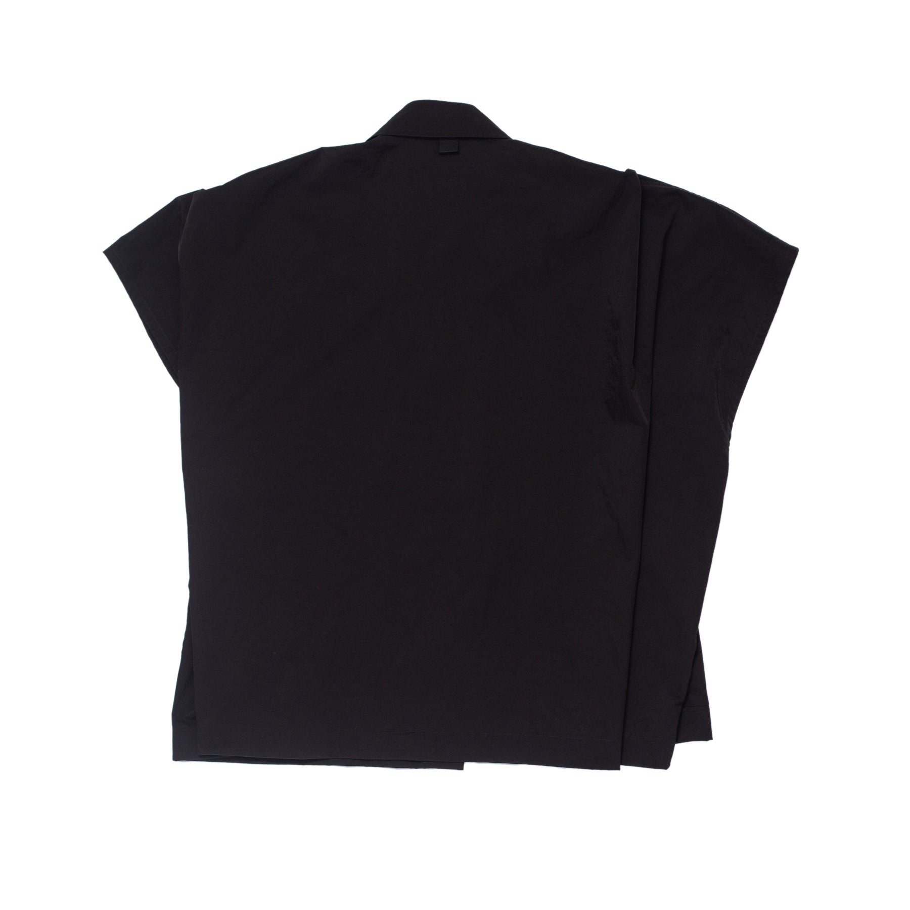 Grei 4 Pocket Shirt Poncho Black