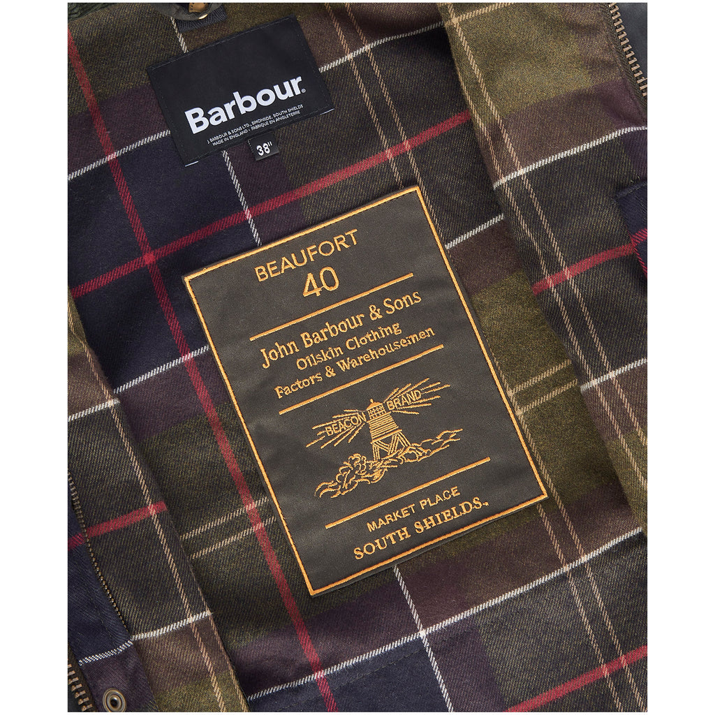 Barbour Beaufort Sage Wax Jacket
