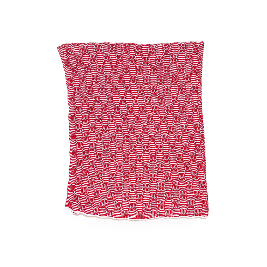 Made Here New York Red Pop Cotton Throw Blanket