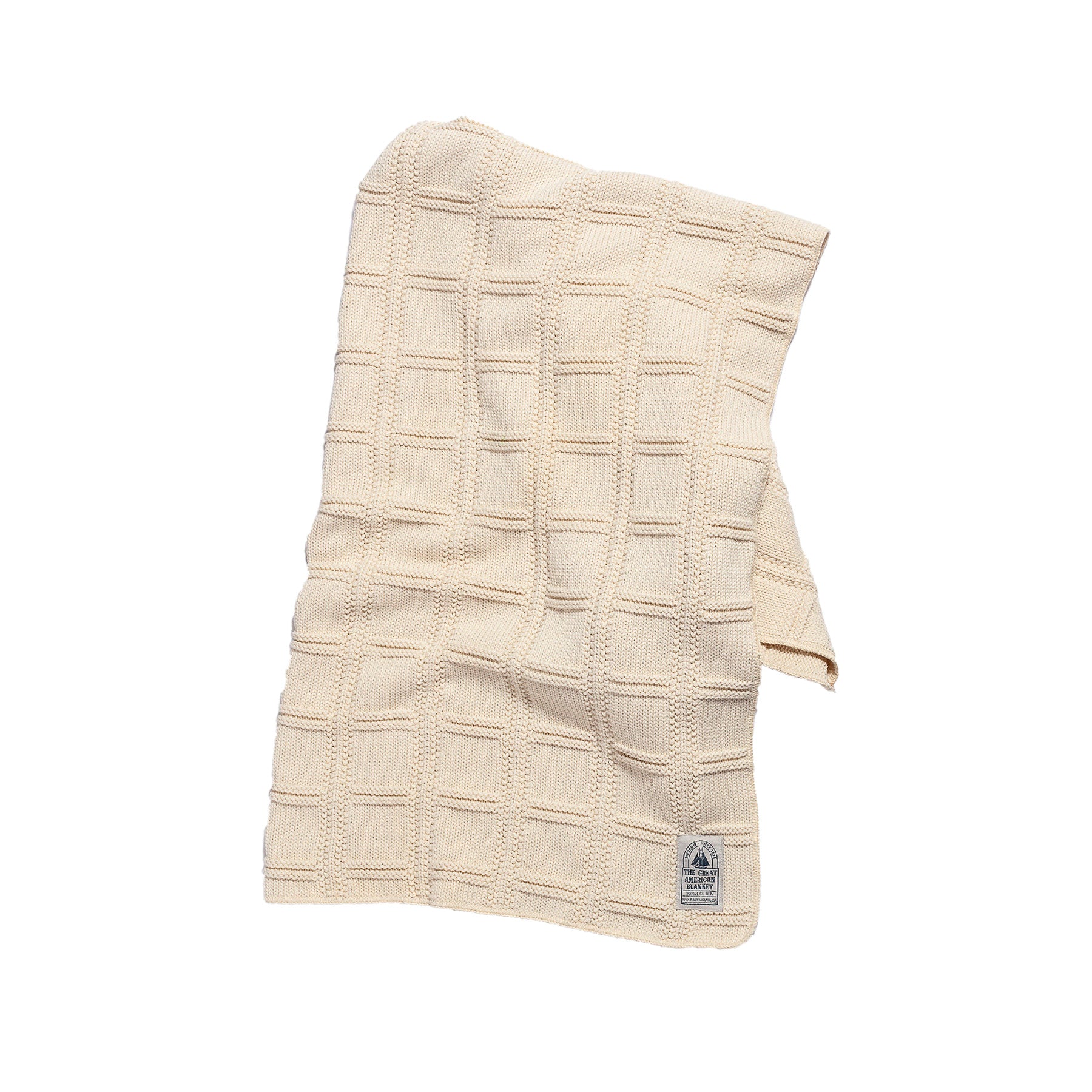 Merrow Box Pattern Cotton Blanket