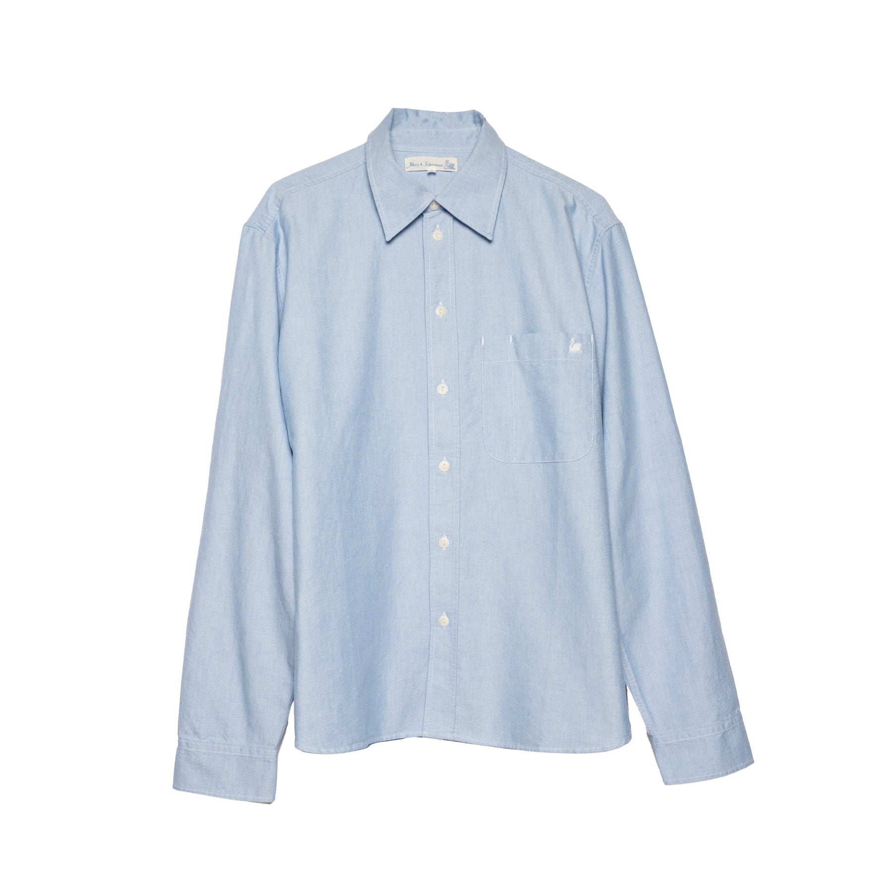 Merz b. Schwanen Oxford Shirt in Light Blue