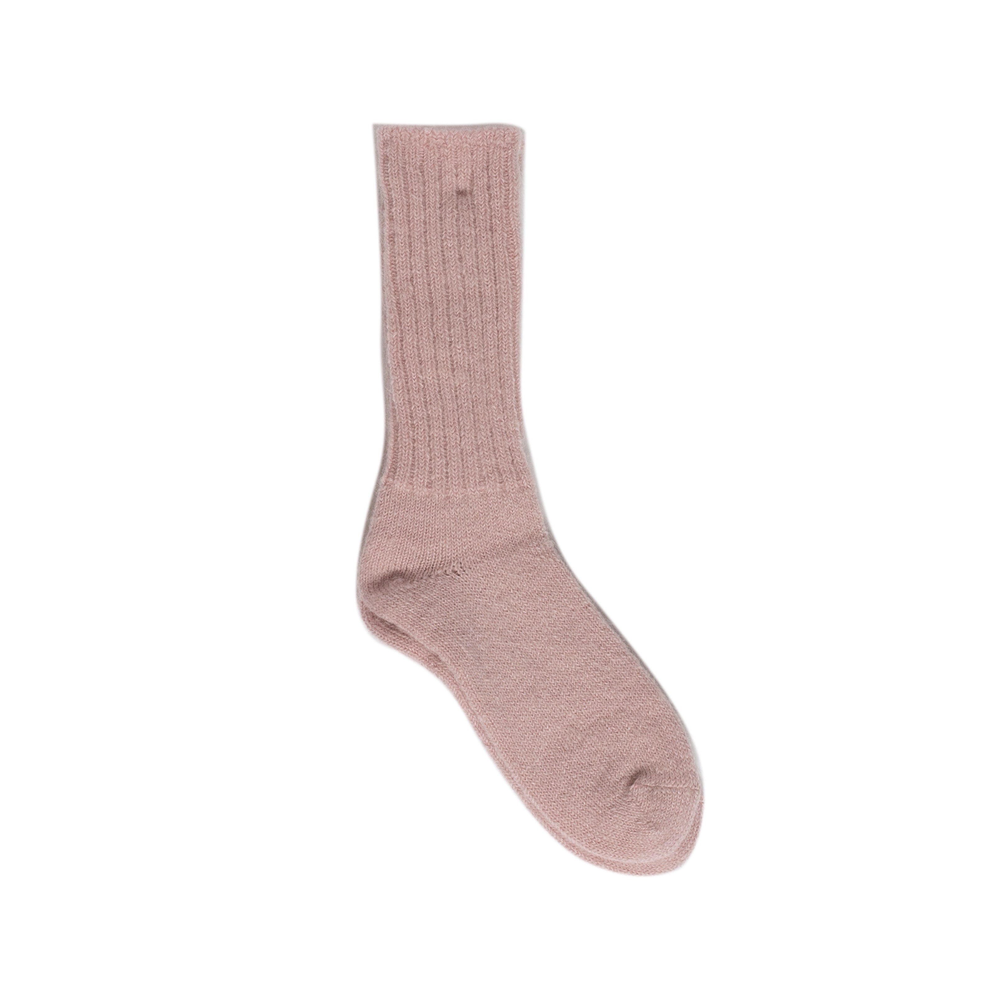 Pink sock on a white background