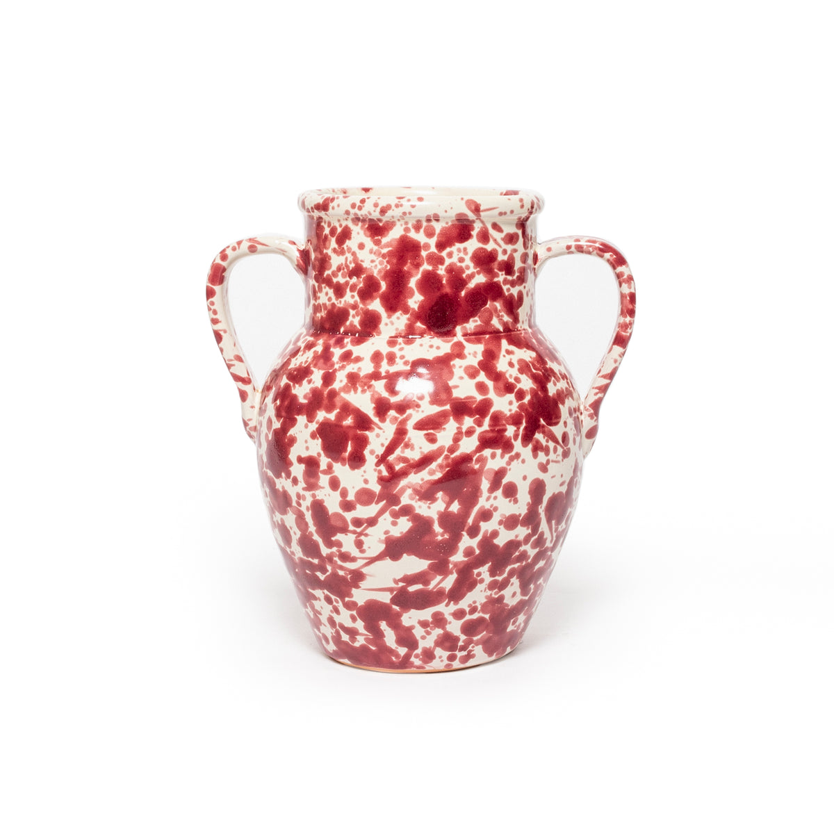 Pietra Splatter 2 Handle Puglian Vase Bordeaux