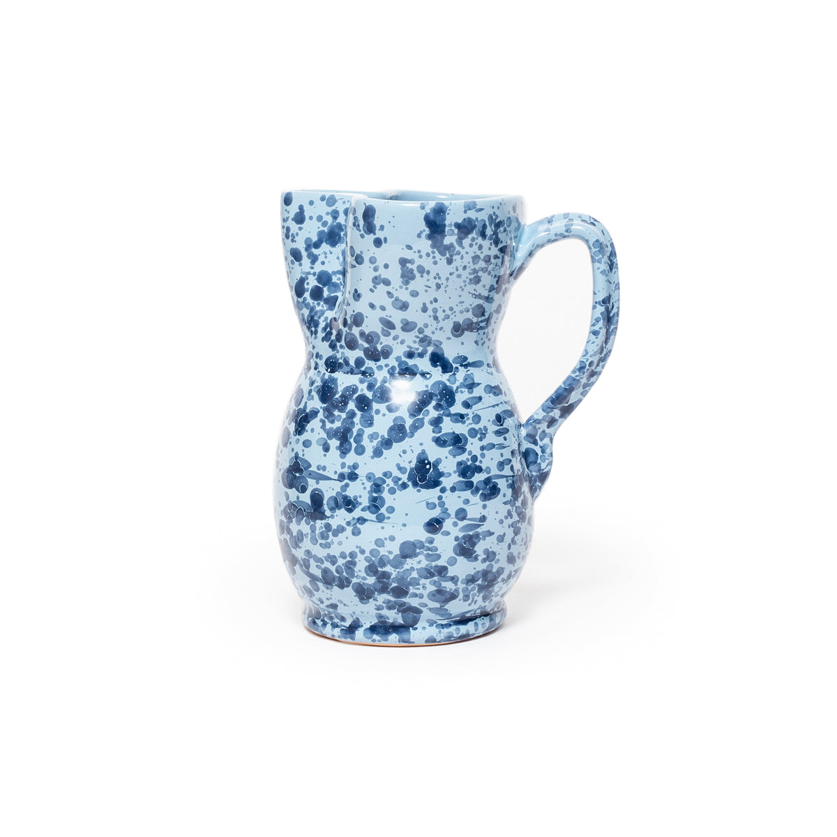 Pietra Splatter Puglian Pitcher Blue