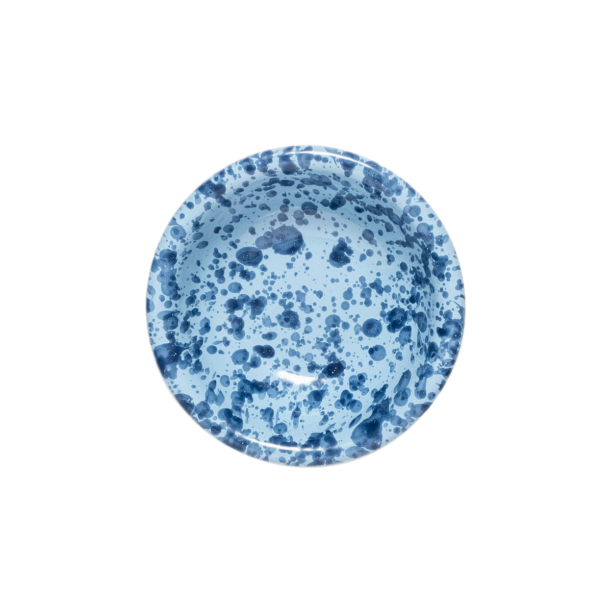 Pietra Splatter Rolled Edge Blue Small Serving Bowl